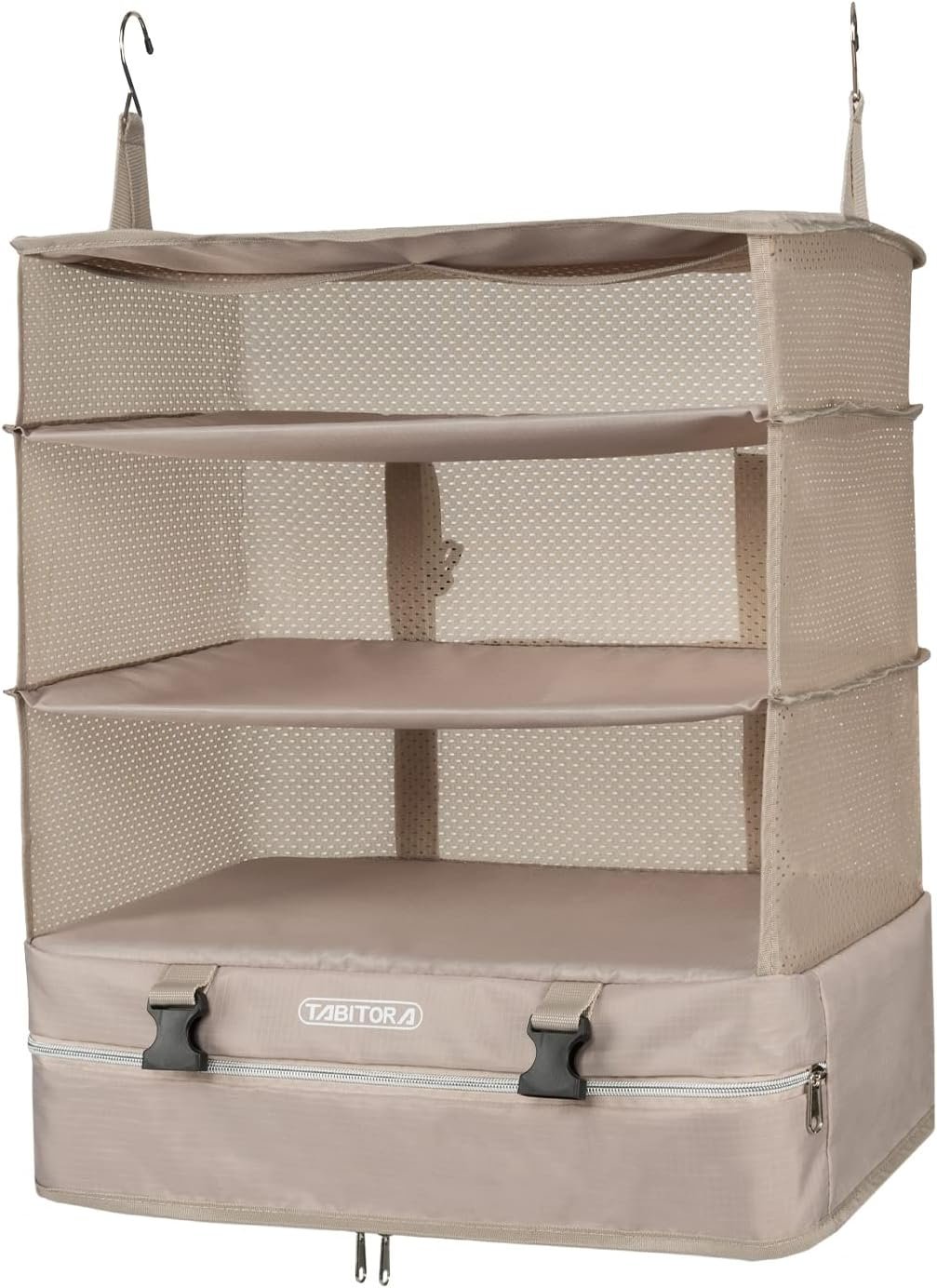 Custom Logo Portable Hanging Travel Shelves Bag Private Label Packing Cube Organizer Factory Suitcase Storage Large Capacity Beige XL