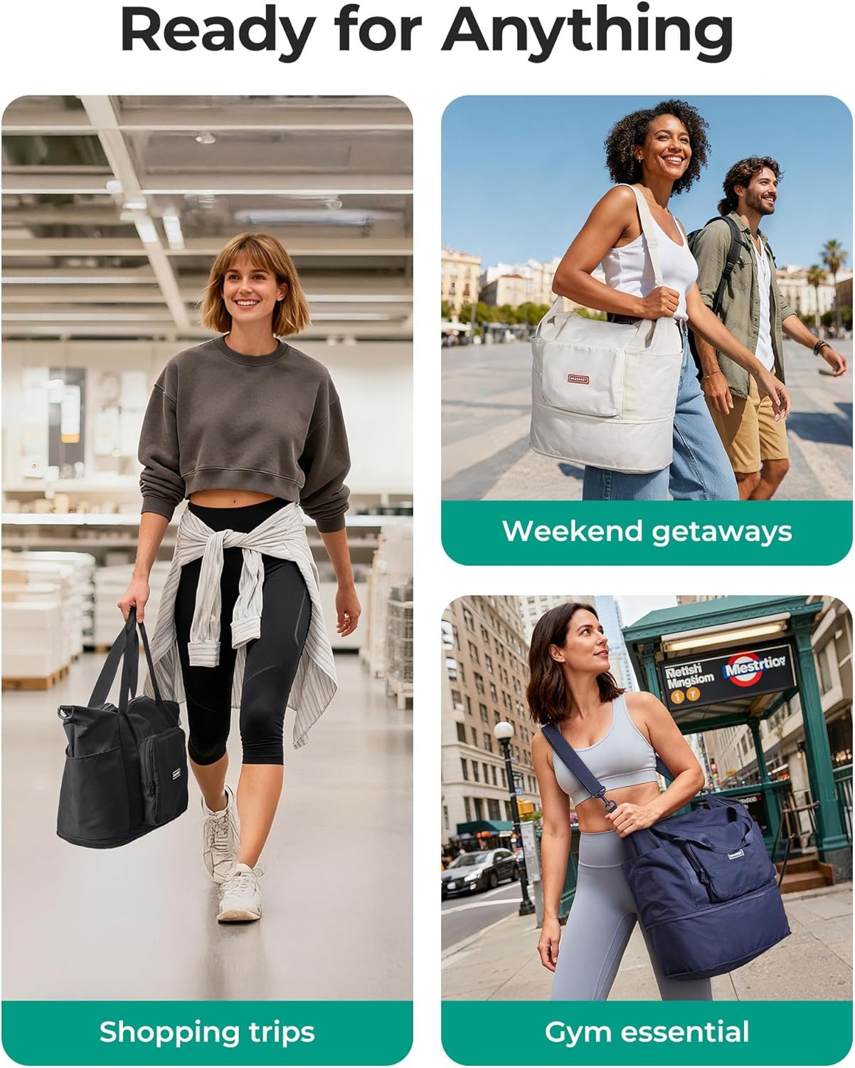 Custom Logo Foldable 37L Expandable Travel Duffel Bag Private Label Carry-On Weekender Lightweight Personal Item Camel Manufacturer