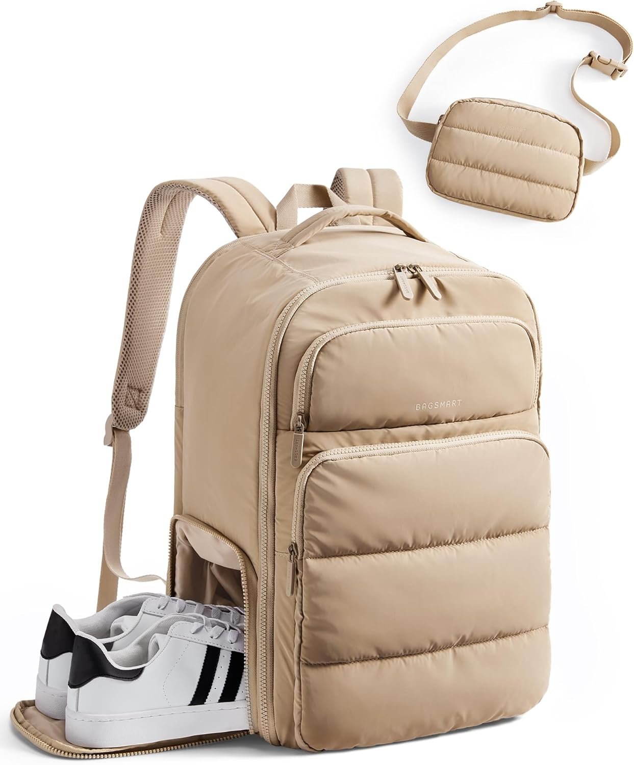 Custom Logo 35L Womens Travel Backpack 17.3 Inch Carry On Flight Approved Personal Item Bag Factory Water Resistant Casual Daypack Private Label Desert