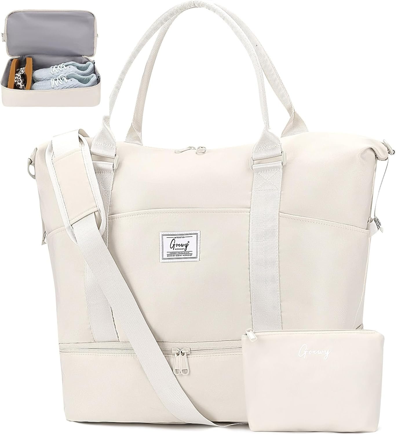 Private Label Women's Travel Duffle Gym Weekender Bag with Custom Logo Shoe Compartment Large Capacity Dry-Wet Pocket Tote Manufacturer