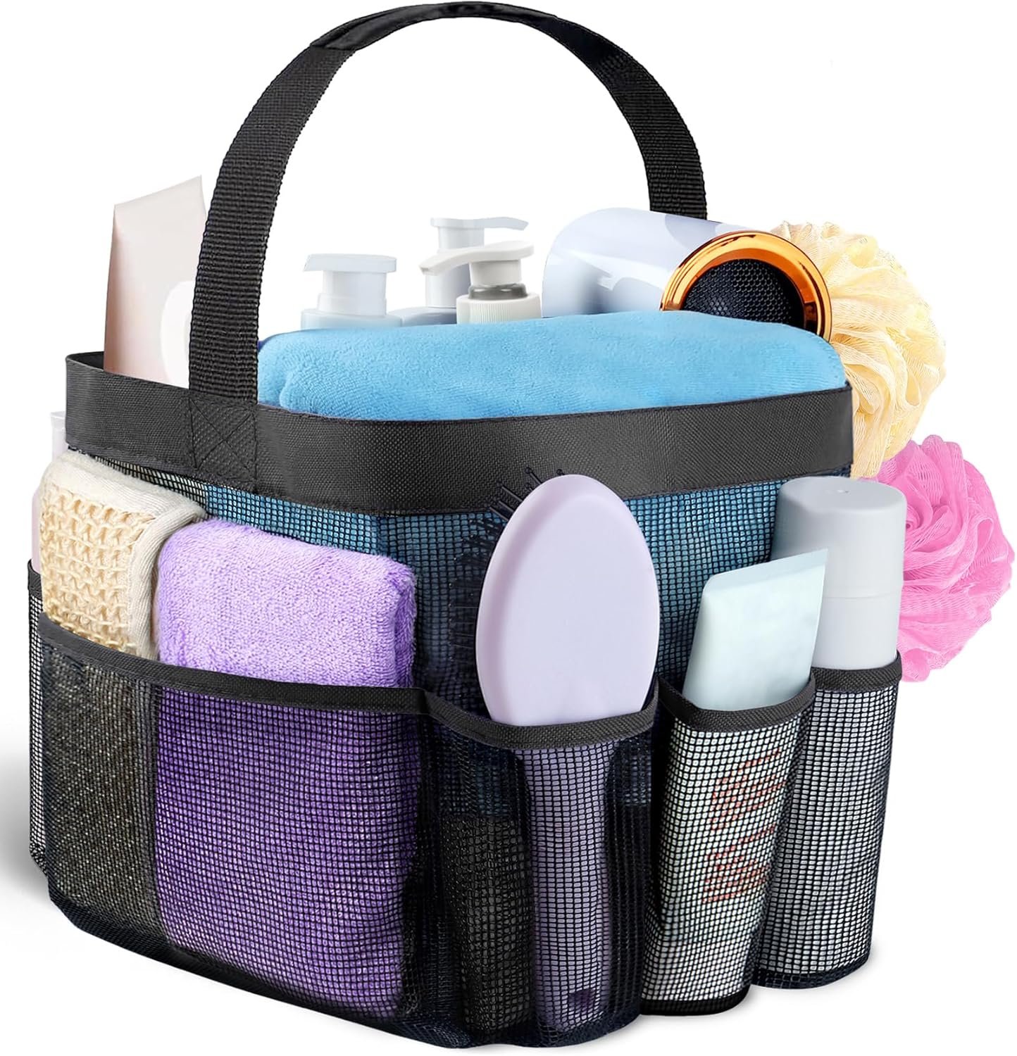 Private Label Portable Mesh Shower Caddy Factory with 8 Pockets Hanging Organizer for College Dorm Room Quick Dry Bathroom Basket Custom Logo