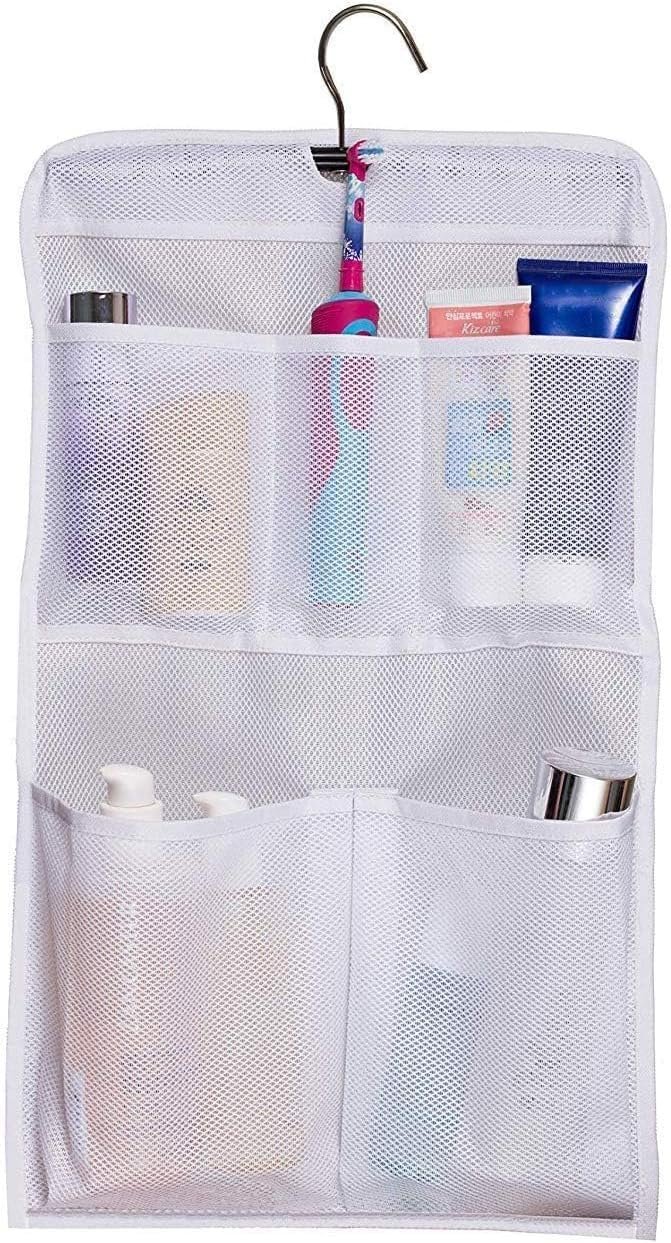 Manufacturer Shower Caddy Organizer 5 Pockets Private Label Roll Up Hanging Bathroom Accessories Storage Custom Logo for Camper RV Gym Cruise Cabin College Dorm Shower Small