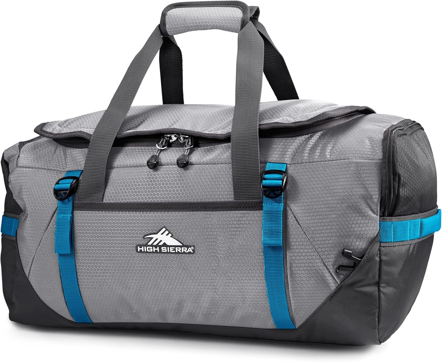 Private Label Fairlead Convertible Duffel Bag Lightweight Durable Weekender Easily Converts to Backpack with Custom Logo 64L Capacity Steel Gray/Mercury/Blue from Manufacturer