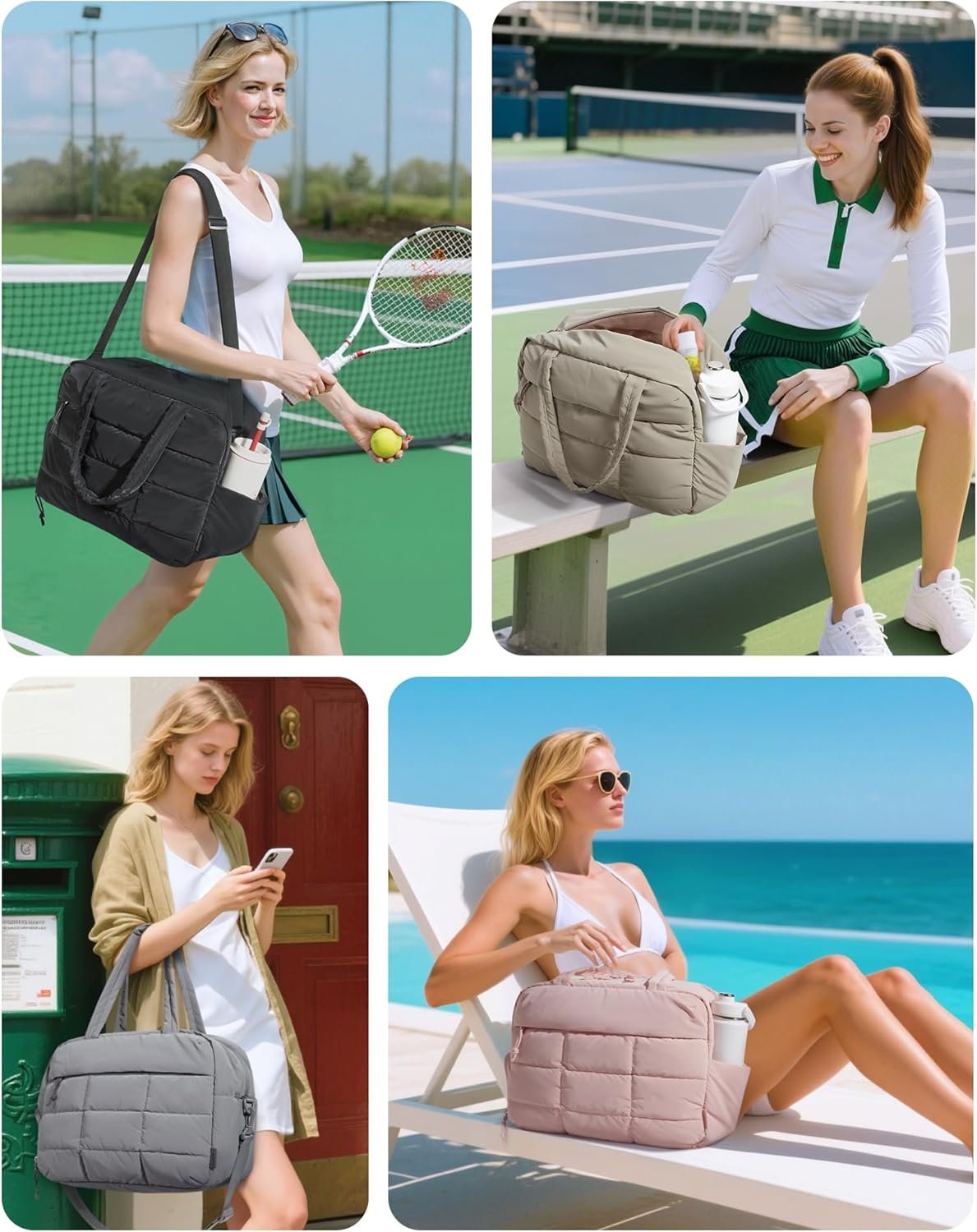 Custom Logo Gym Bag for Women, Private Label Water-Resistant Carry-On Travel Duffel Weekender with Shoe Compartment for Gym Travel Work, Desert Medium Factory