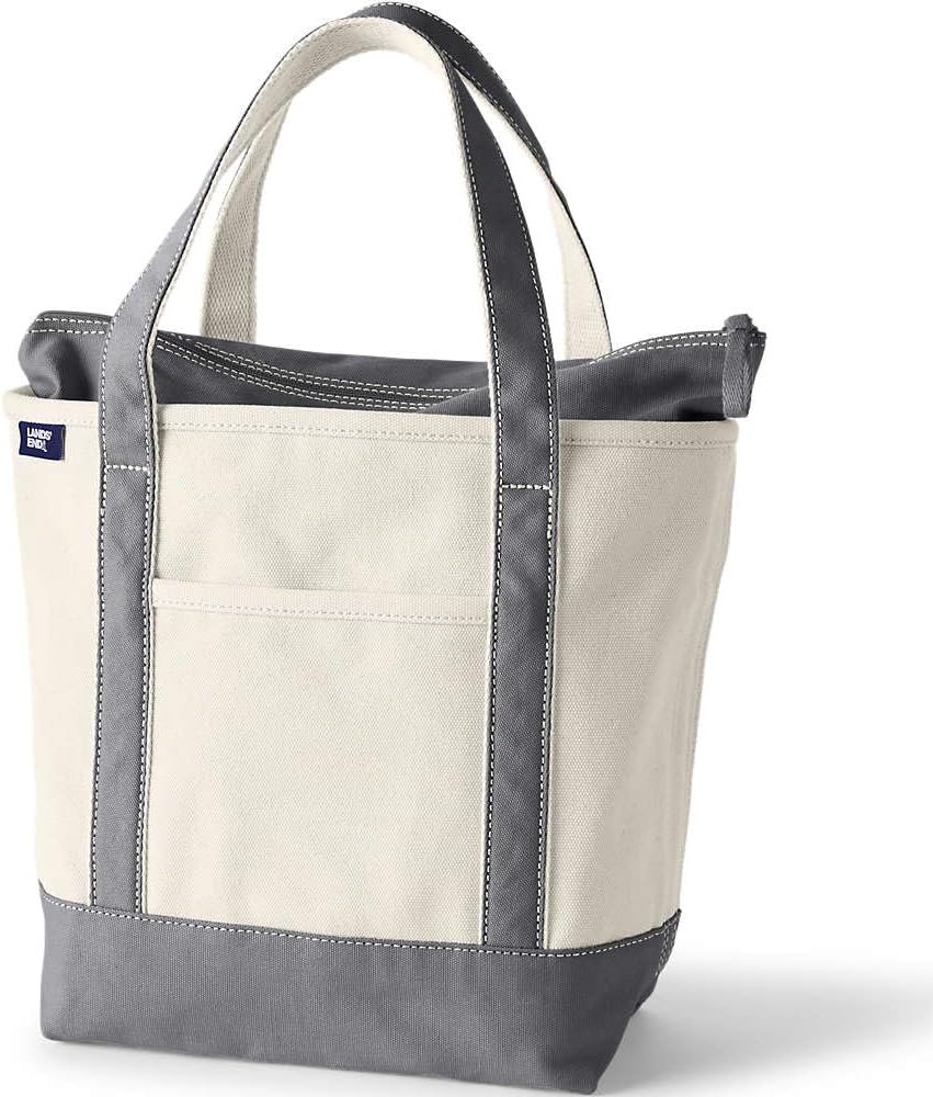 Custom Logo Zip Top Canvas Tote Bag Private Label Manufacturer