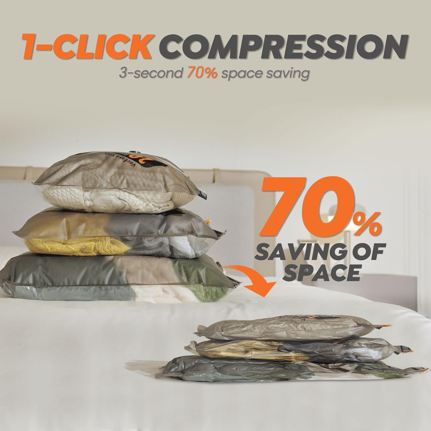 Custom Logo Rechargeable Wireless Pump 20 Pack Private Label Portable Space Saver Vacuum Compression Travel Storage Bags Manufacturer for Clothes Blankets Home Seasonal Storage