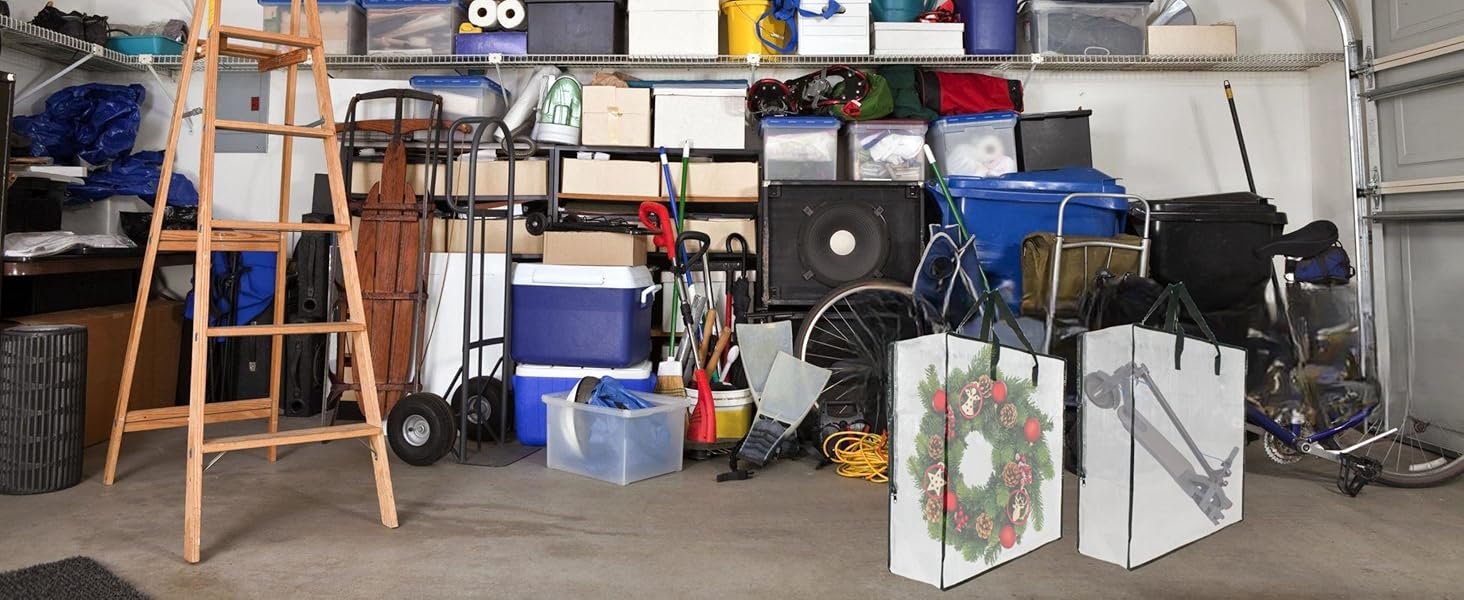 Private Label 5 Pack Clear Moving Storage Bags with Handles and Zippers Custom Logo for Wreath Garland Bedding Toys Under Bed Organizer Manufacturer