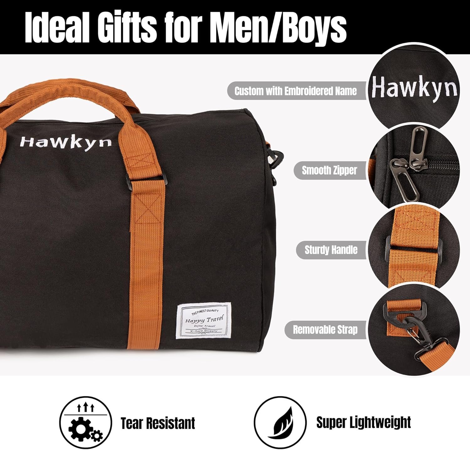 Manufacturer Personalized Travel Duffel Bag Weekender Overnight Bag for Men Teen Boys Custom Logo Gym Sports Duffel with Shoes Compartment Private Label for Travel Beach Short Trips Camping Hiking