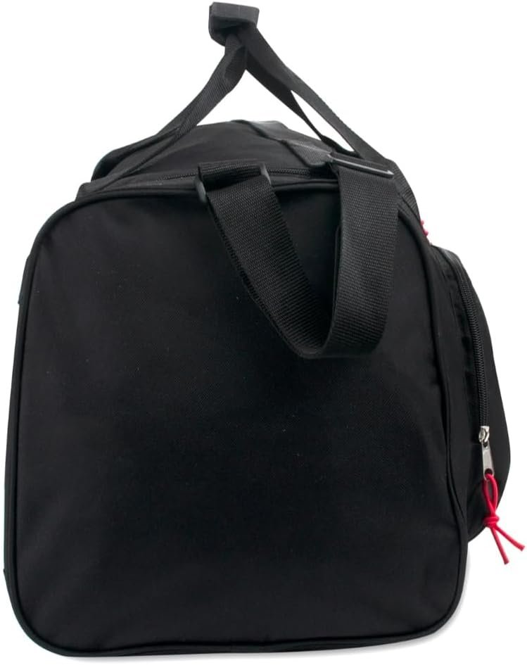 Custom Logo Duffel Bag - Private Label Personalized Text Strong Denier Polyester Design 24x12x11.5 Inches - Three Spacious Zippered Compartments Manufacturer Custom Logo Duffel Bag - Private Label Personalized Text Strong Denier Polyester Design 24x12x11.5 Inches - Three Spacious Zippered Compartments Manufacturer