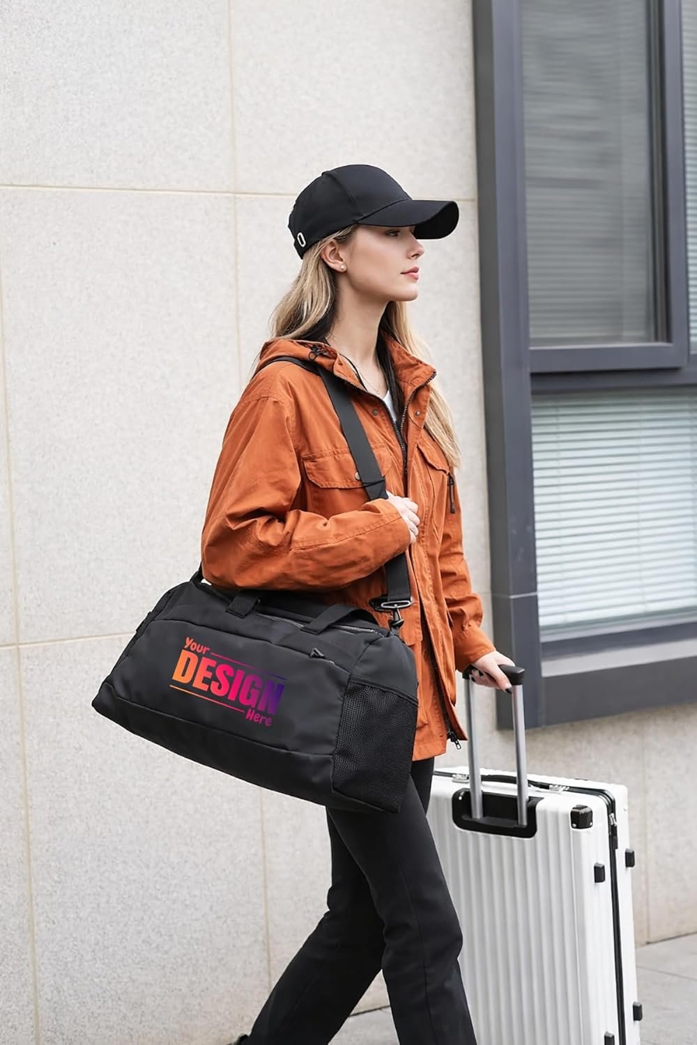 Custom Logo Dance Duffle Gym Bag Private Label Large Capacity Travel Bag Factory for Men Women Black