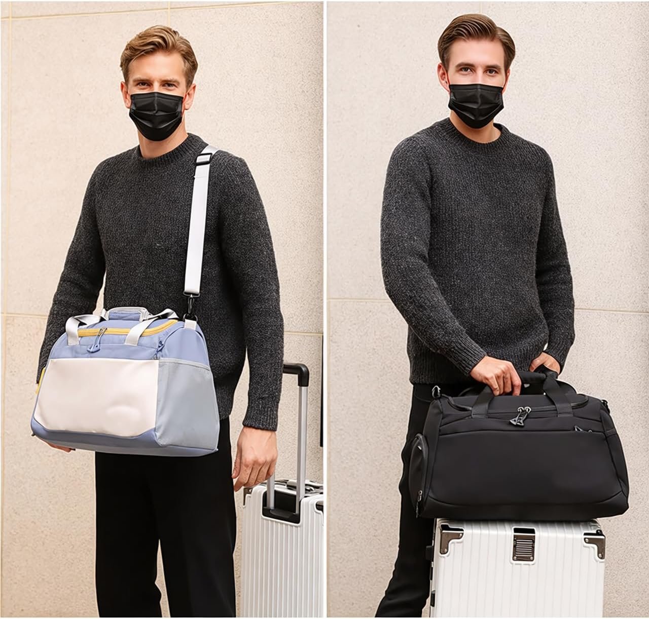 Custom Logo Dance Duffle Gym Bag Private Label Large Capacity Travel Bag Factory for Men Women Black