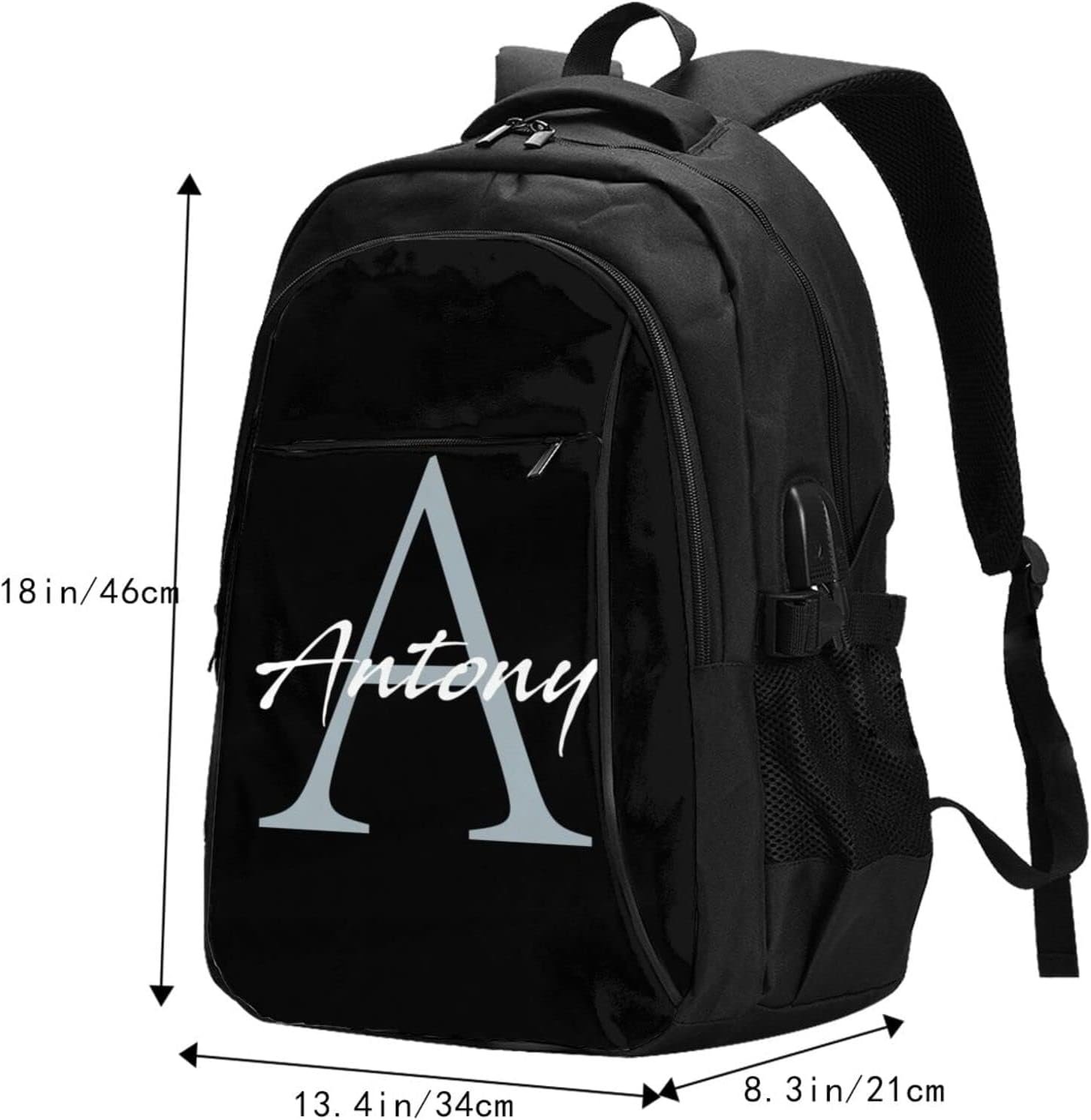 Private Label Personalized Laptop Backpack with Custom Logo for Women Men Name Photo USB Port Travel Computer Bookbag Manufacturer