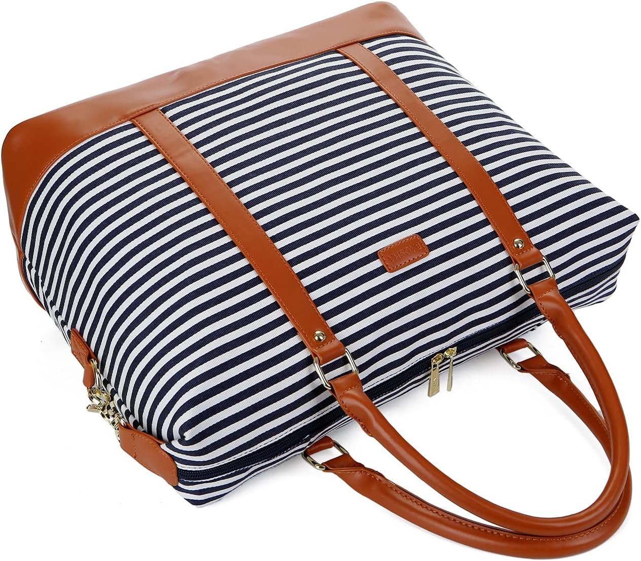 Manufacturer Private Label HB-28 Women's Canvas Travel Weekender Overnight Carry-on Duffel Tote Bag Custom Logo