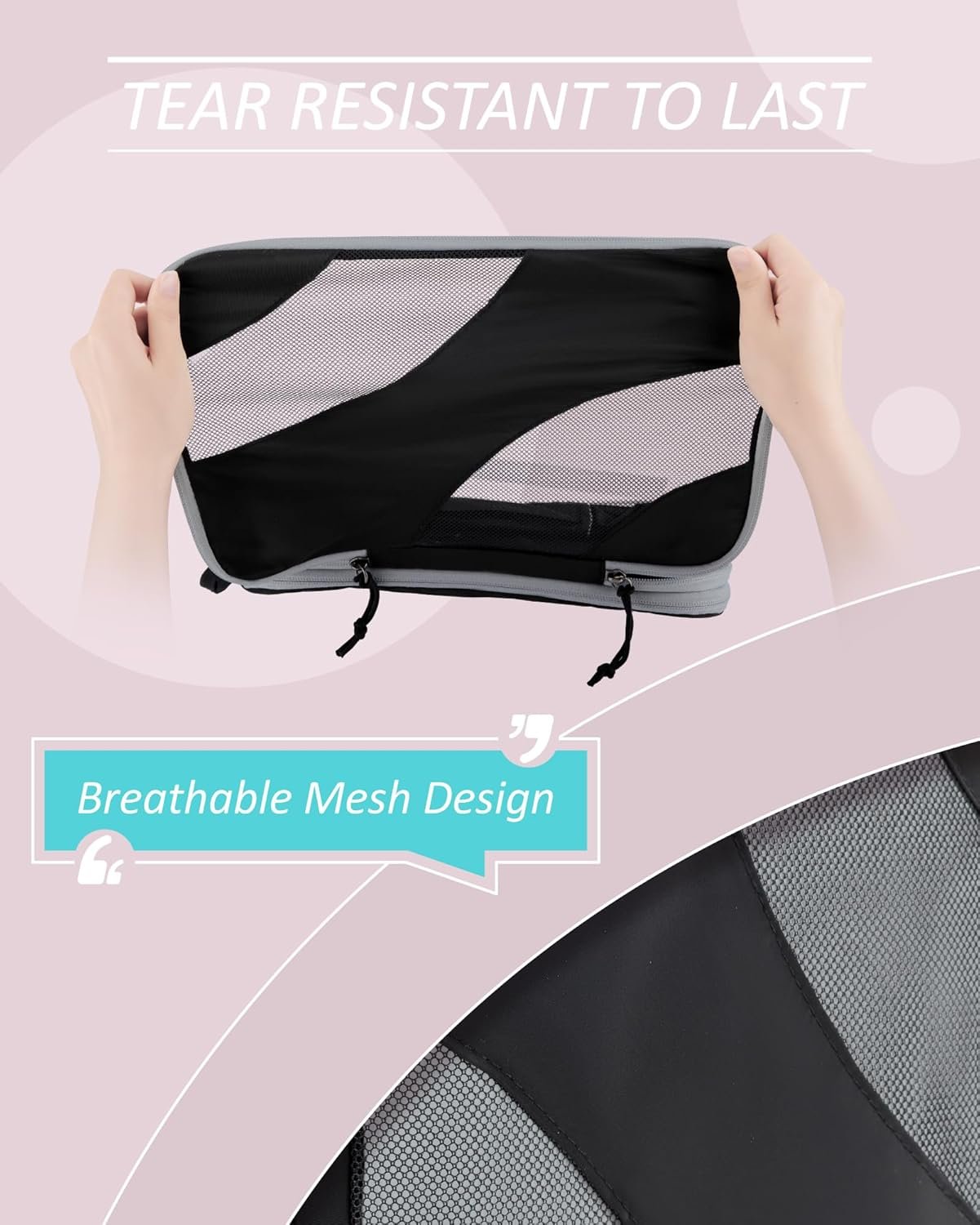 Manufacturer Compression Packing Cubes 6 Set/4 Set/2 Set Private Label Travel Packing Cubes for Carry-On Suitcases Custom Logo Lightweight Suitcase Organizers for Luggage