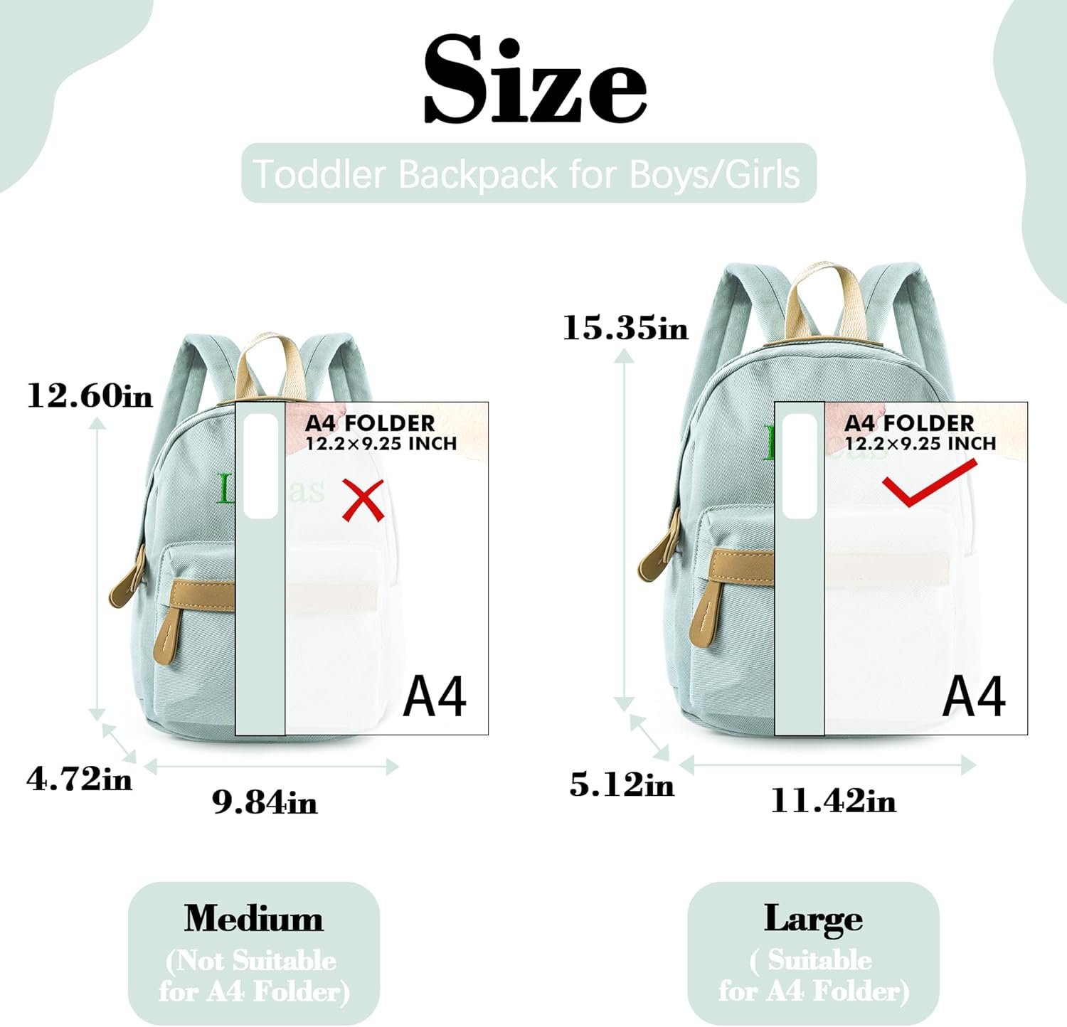 Manufacturer Daycare Backpack - Custom Logo Personalized Canvas with Name 12 Inch Classic Daypack with Back Pocket - Private Label Diapering Bag for Overnight Travel Birthday Gifts (Lake Green, Medium)