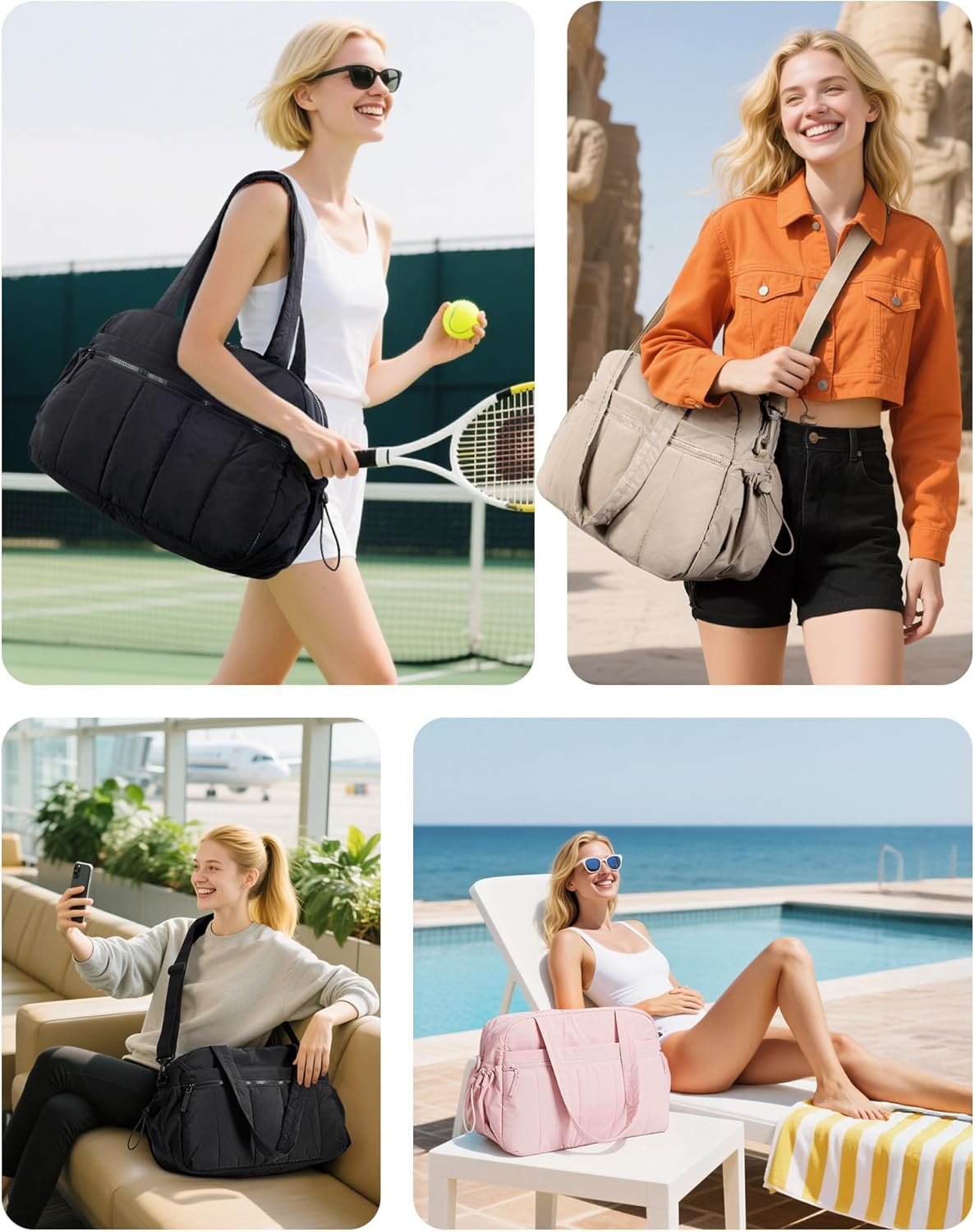 Private Label Gym Bag for Women Duffle Bag for Travel with Wet Pocket Custom Logo Lightweight Carry On Weekender Duffel Water Resistant Factory