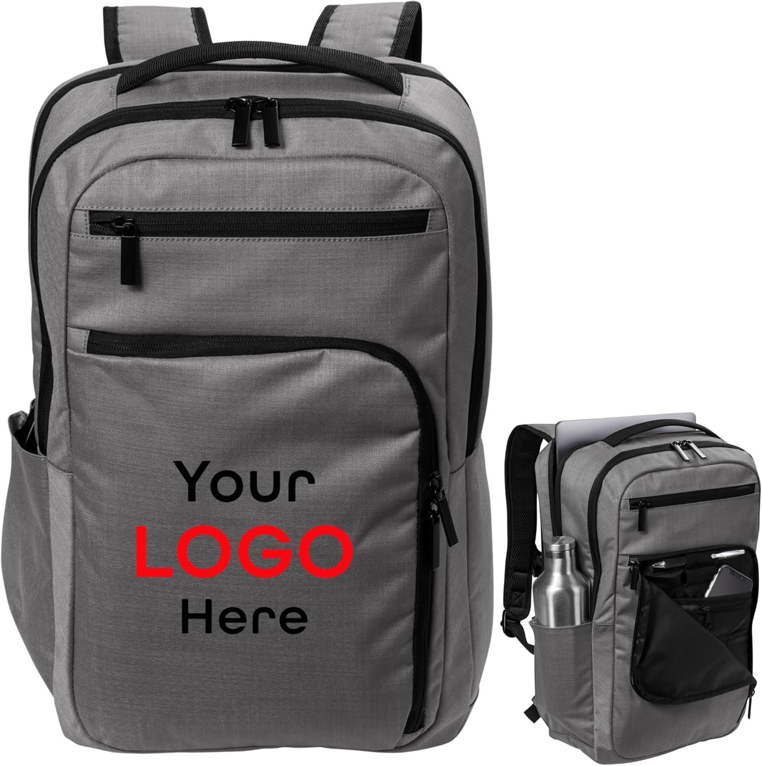 Custom Logo Laptop Backpack - Private Label Printed or Embroidered from Factory (225)