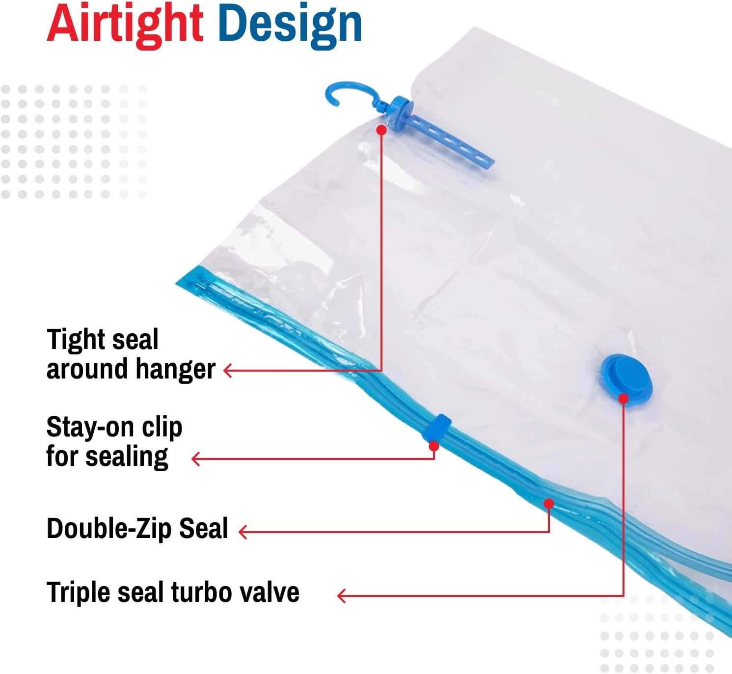 Private Label Hanging Vacuum Storage Bags (Pack of 4) - Factory Direct Vacuum Sealer Closet Organizers, Sealed Space Bags for Blankets Bedding Clothing Suits Coats Jackets - Custom Logo Private Label Hanging Vacuum Storage Bags (Pack of 4) - Factory Direct Vacuum Sealer Closet Organizers, Sealed Space Bags for Blankets Bedding Clothing Suits Coats Jackets - Custom Logo