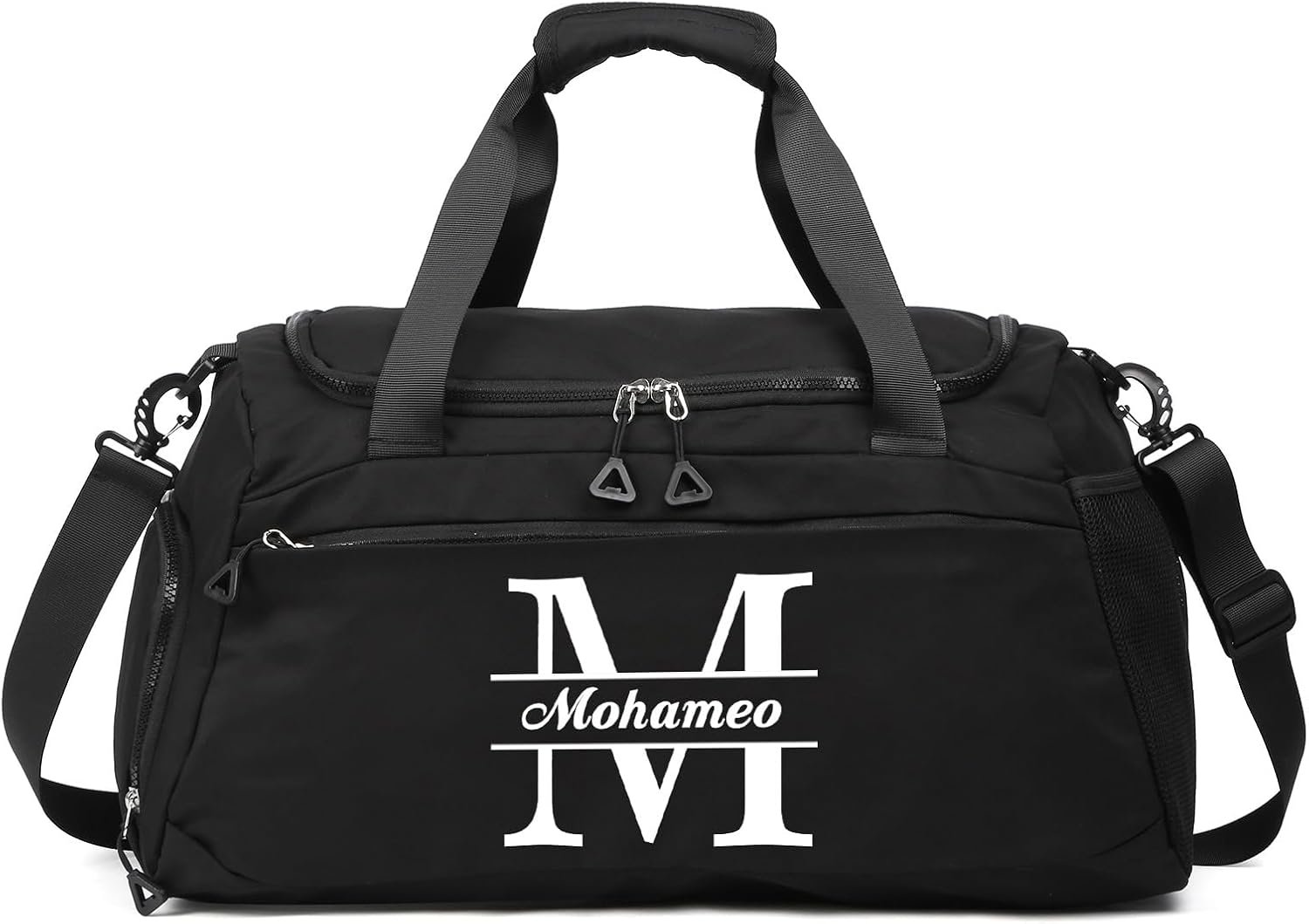 Custom Logo Personalized Travel Duffel Bag with Name Private Label Oxford Cloth Gym Weekender with Shoes Wet Pockets Sport Overnight Bag for Men Women Christmas Groomsman Brides Gift Factory
