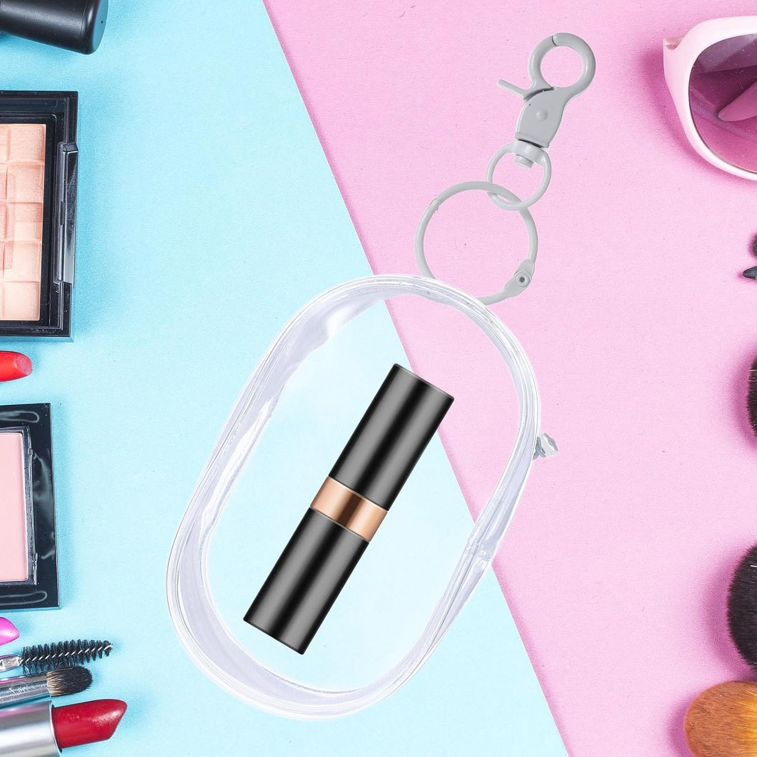 Custom Logo Travel Earphone Storage Bag with Lobster Clasp, Private Label Portable Small Hanging Cable Organizer Pouch for Headphones and Hair Accessories Factory