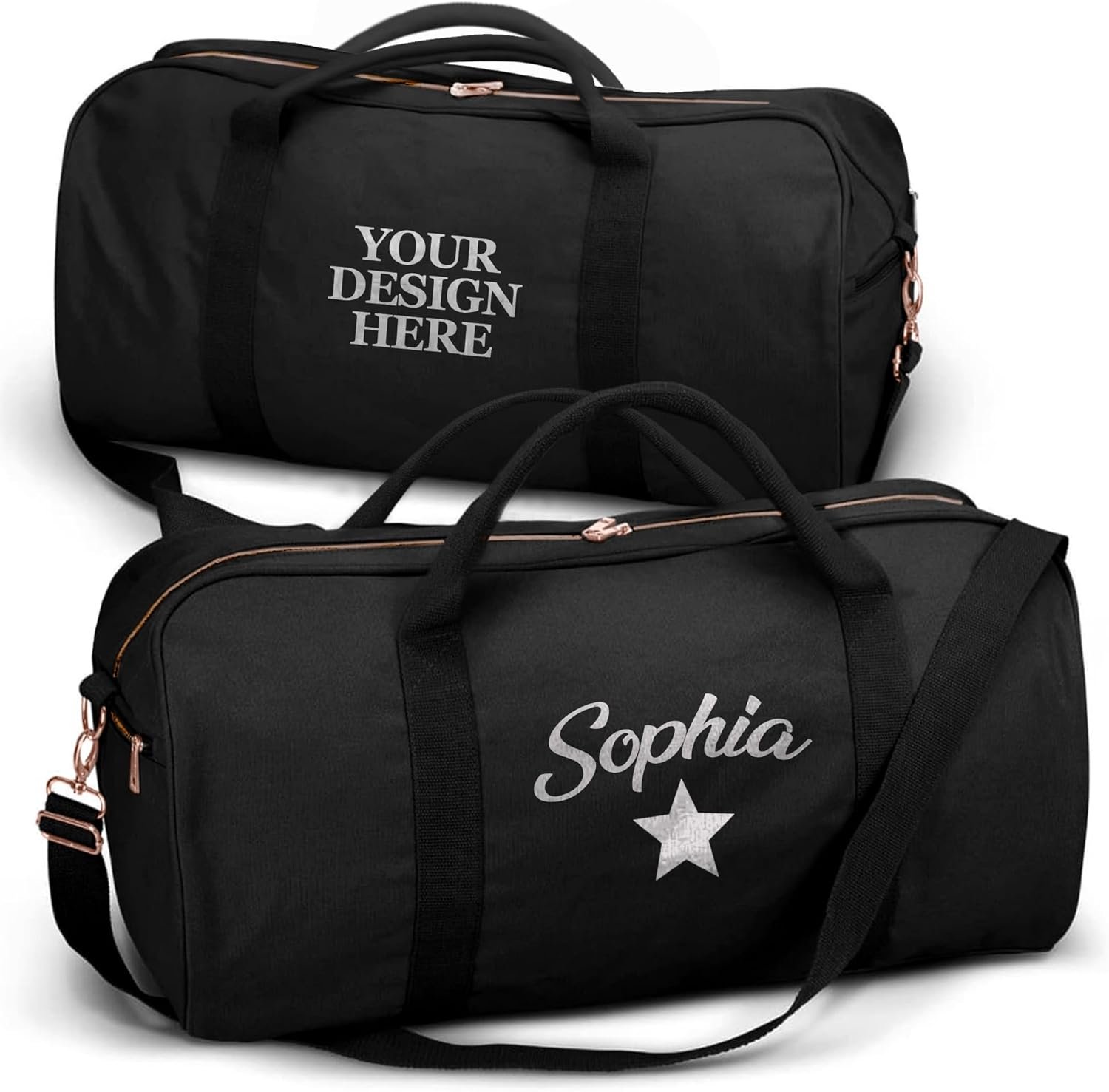 Private Label Personalized Waterproof Travel Duffle Weekender Bag Manufacturer Custom Carry On Tote for Women Gym Hospital Overnight Luggage with Custom Logo Black