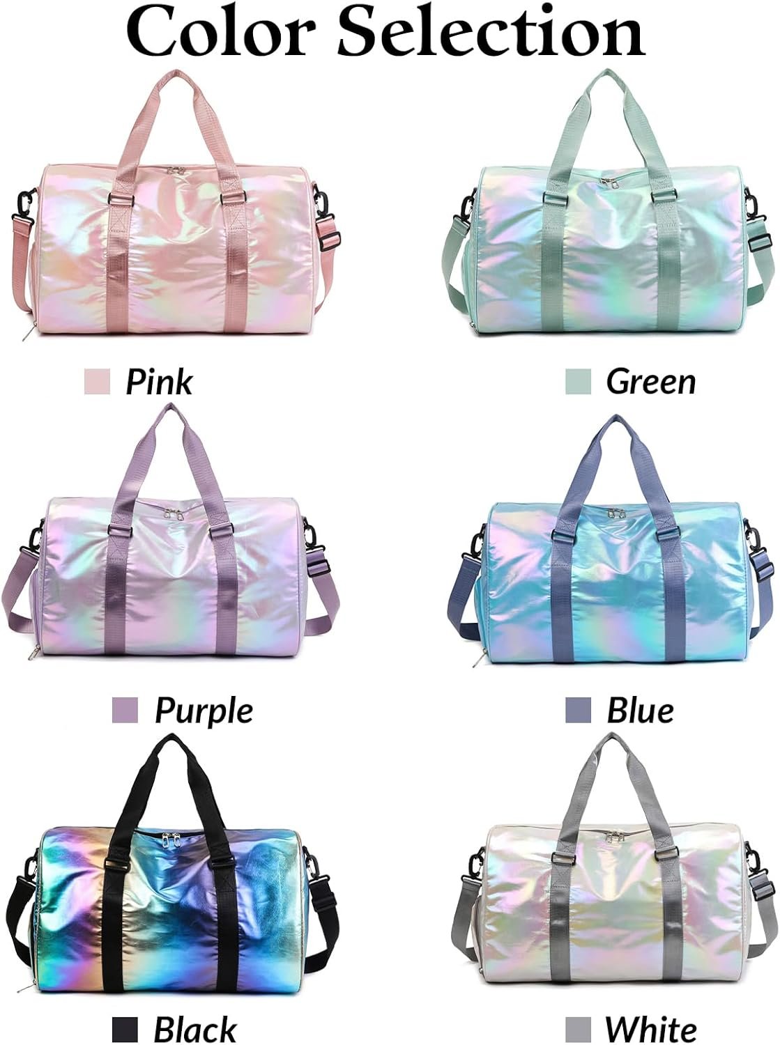 Private Label Ballet Dance Gym Bag for Girls with Personalized Embroidery Name Wet Dry Pockets Shoe Compartment Travel Duffel Weekender Overnight for Women Bridesmaid Birthday Gift Custom Logo Manufacturer