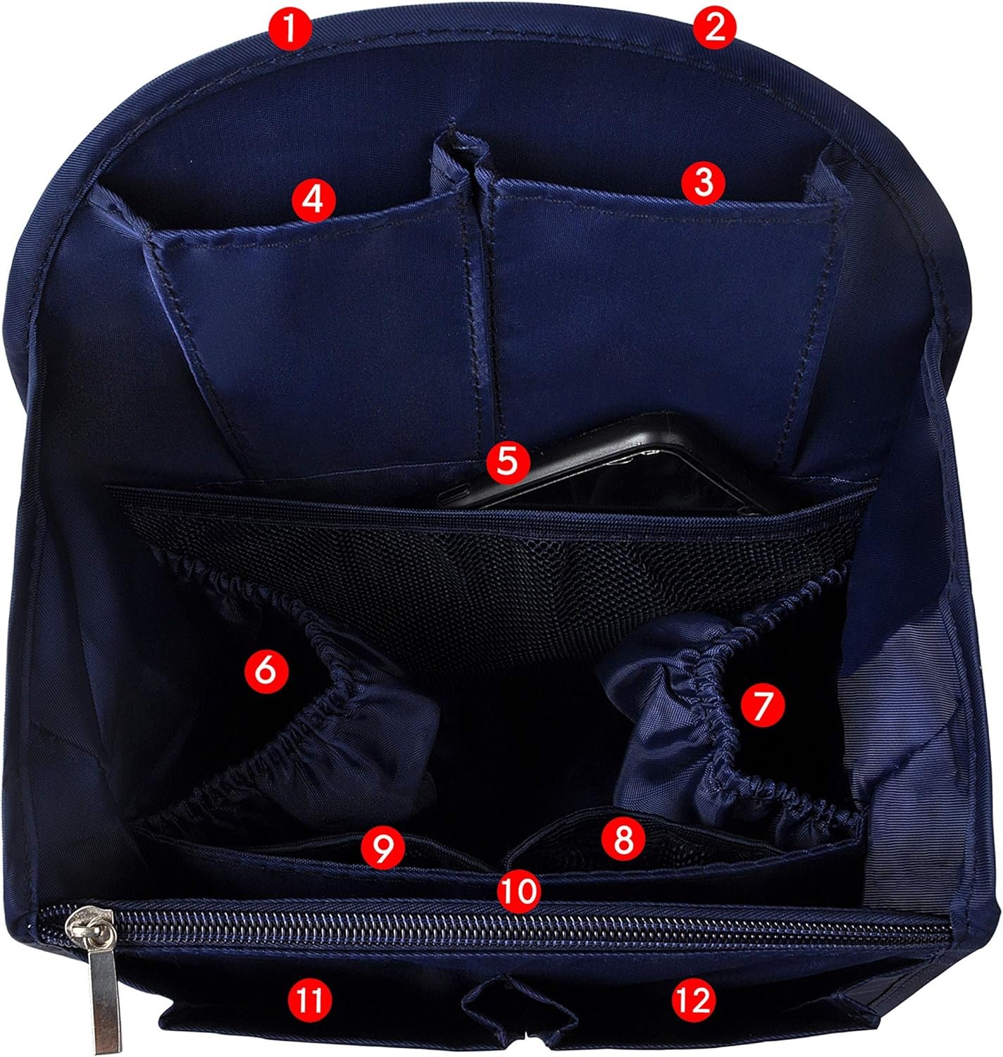 Custom Logo Backpack Organizer Insert Liner Private Label Hanging Travel Bag in Bag with Many Pockets from Factory Custom Logo Backpack Organizer Insert Liner Private Label Hanging Travel Bag in Bag with Many Pockets from Factory