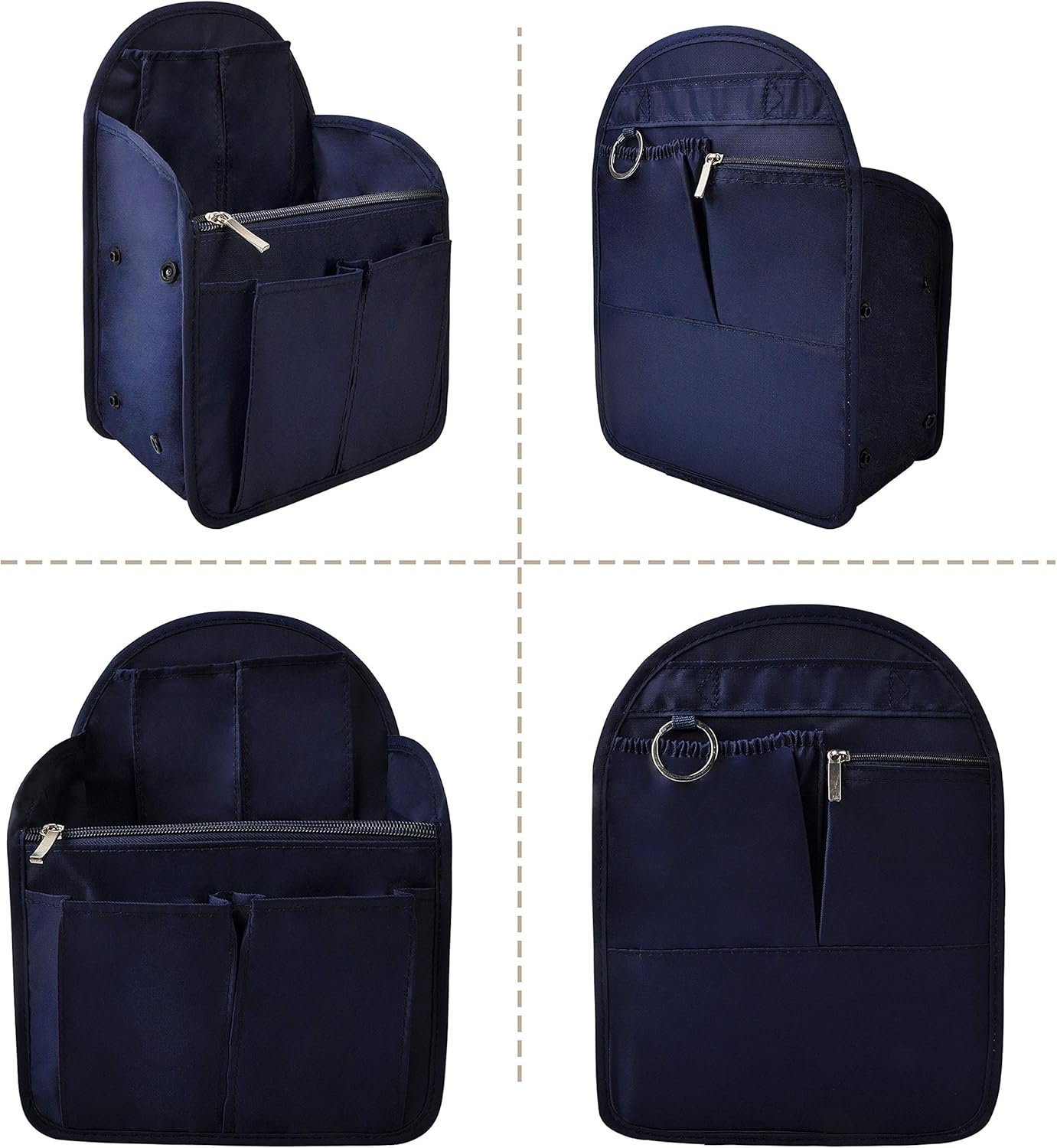 Custom Logo Backpack Organizer Insert Liner Private Label Hanging Travel Bag in Bag with Many Pockets from Factory Custom Logo Backpack Organizer Insert Liner Private Label Hanging Travel Bag in Bag with Many Pockets from Factory