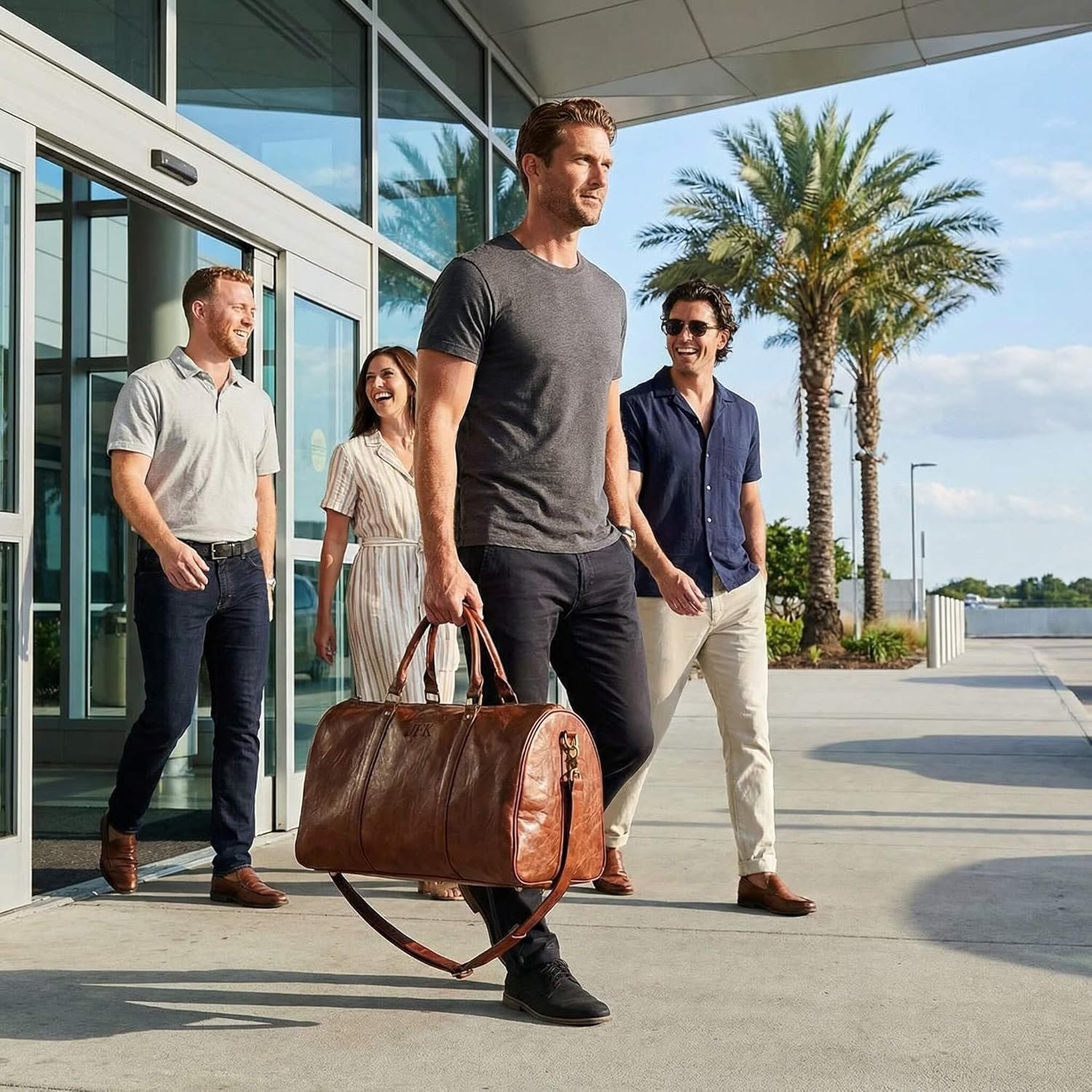 Custom Logo Embossed Travel Duffel Weekender Bag for Men - Private Label with Monogram Options, Stylish Durable for Overnight Business Trips Manufacturer Custom Logo Embossed Travel Duffel Weekender Bag for Men - Private Label with Monogram Options, Stylish Durable for Overnight Business Trips Manufacturer