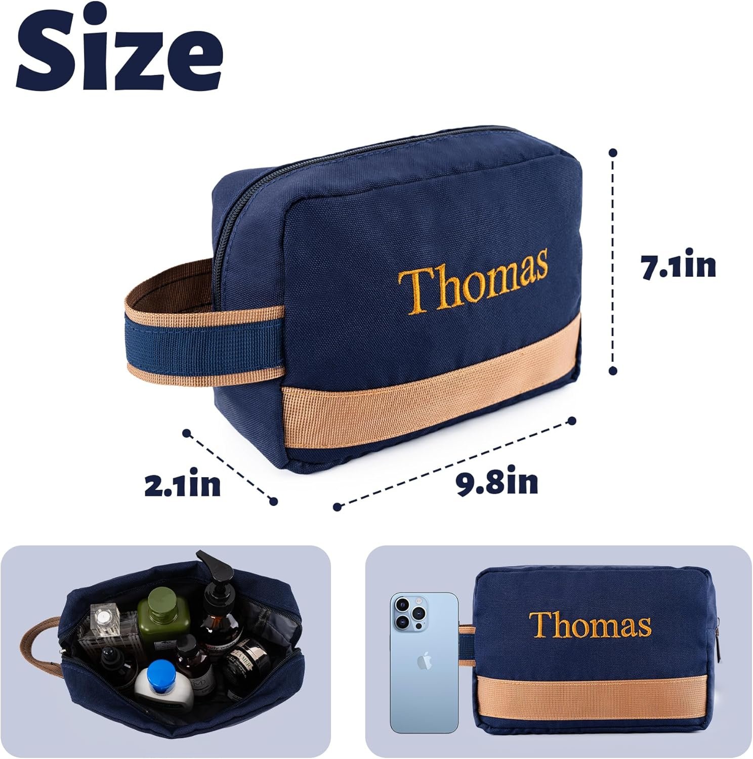 Custom Logo Travel Duffle Bag Set for Men and Boys Personalized Weekender Overnight Canvas Bag with Embroidered Name Private Label Toiletry and Shoe Compartment for Travel Trips Workouts Manufacturer (Blue)