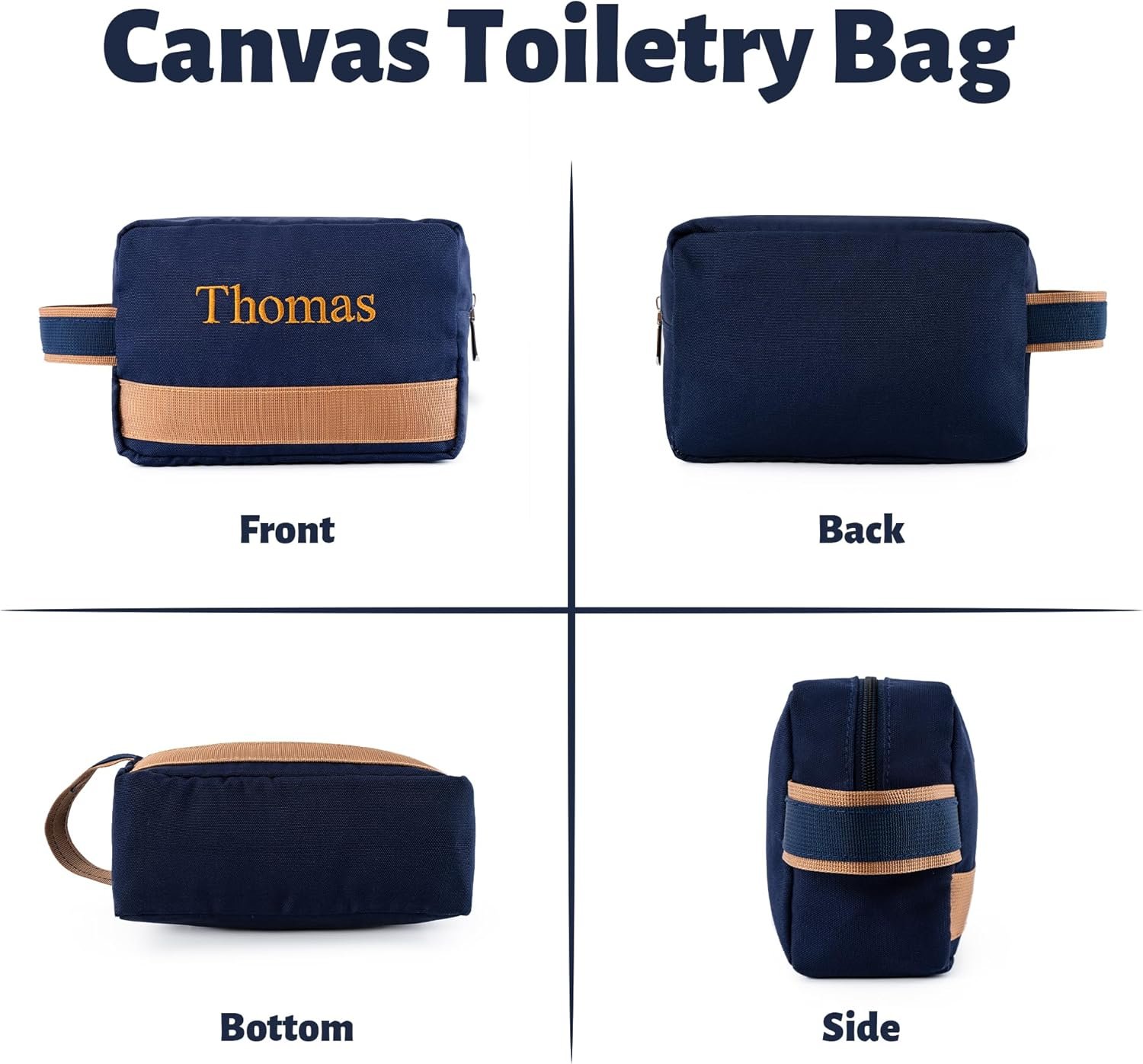 Custom Logo Travel Duffle Bag Set for Men and Boys Personalized Weekender Overnight Canvas Bag with Embroidered Name Private Label Toiletry and Shoe Compartment for Travel Trips Workouts Manufacturer (Blue)