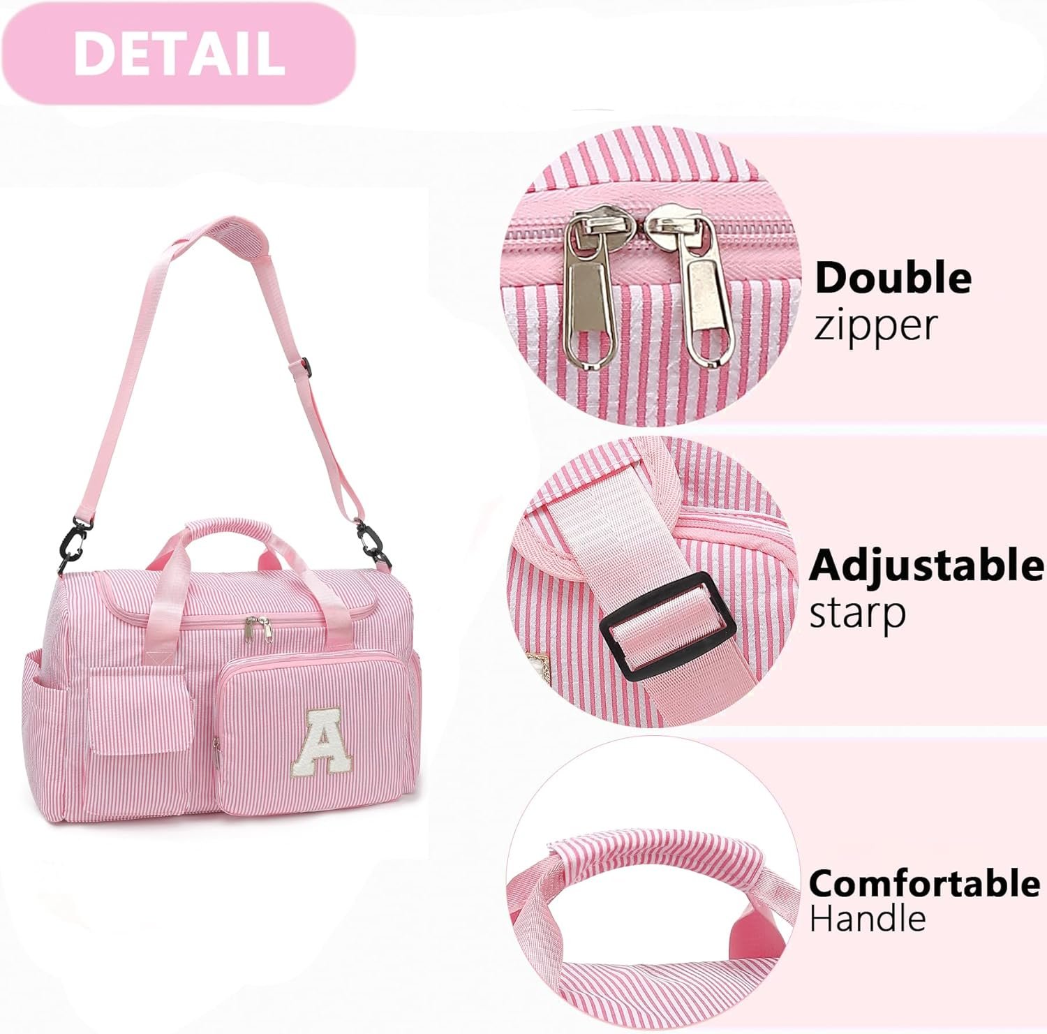 Private Label Kids Travel Duffle Dance Gym Bag with Shoes Compartment Custom Logo Lightweight Weekender for Girls Pink Manufacturer
