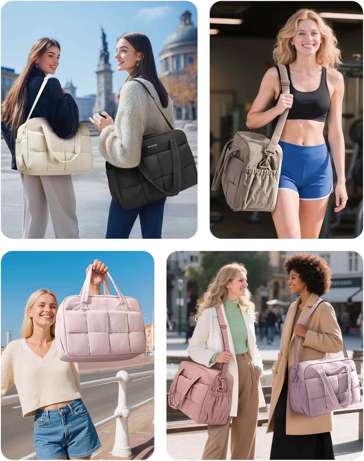 Private Label Gym Bag for Women with Custom Logo Personal Item Puffer Duffle Weekender Overnight Carry On Tote Bag for Travel from Manufacturer Private Label Gym Bag for Women with Custom Logo Personal Item Puffer Duffle Weekender Overnight Carry On Tote Bag for Travel from Manufacturer