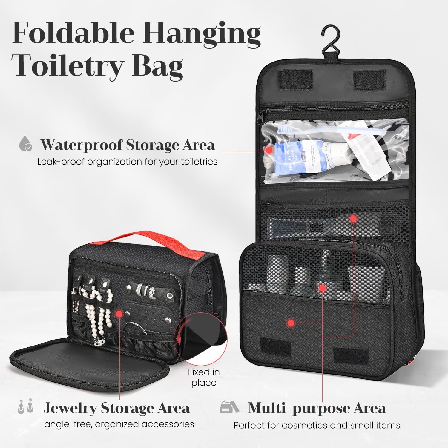 Manufacturer 11 Set Compression Packing Cubes for Travel Private Label Waterproof Organizer Set with Hanging Underwear & Toiletry Bag Shoe/Boot Bag Hair Tools Organizer Laundry Bag & Digital Pouch Custom Logo Black