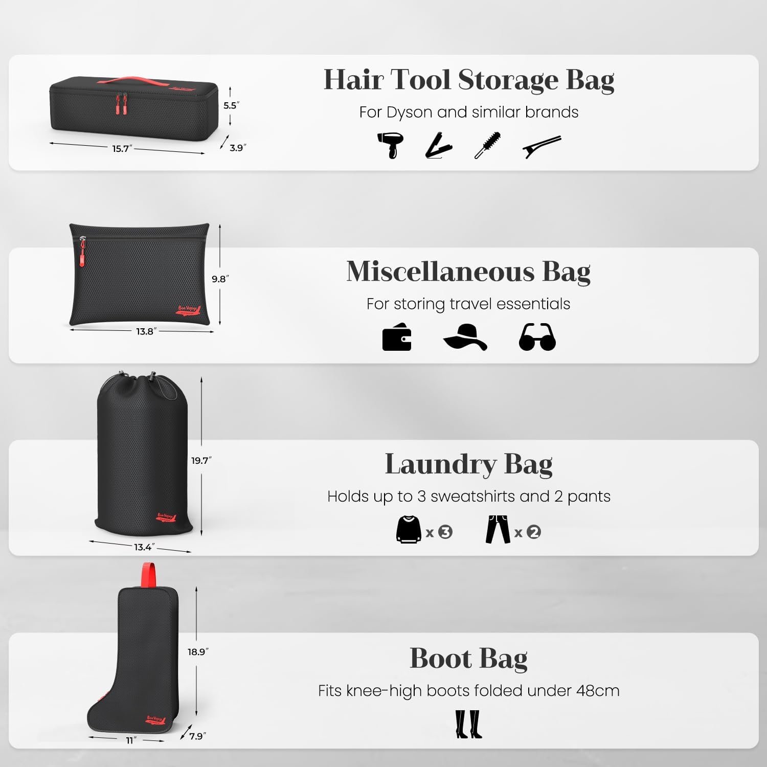 Manufacturer 11 Set Compression Packing Cubes for Travel Private Label Waterproof Organizer Set with Hanging Underwear & Toiletry Bag Shoe/Boot Bag Hair Tools Organizer Laundry Bag & Digital Pouch Custom Logo Black