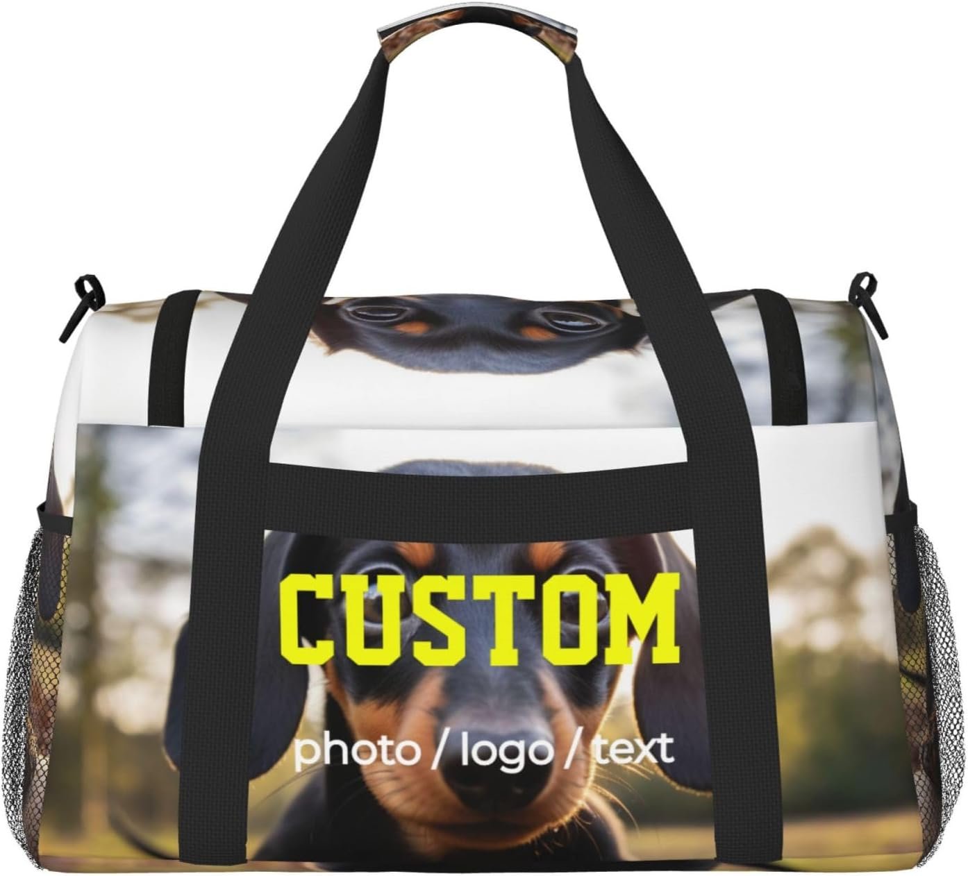 Private Label Big Sports Duffle Bag with Custom Logo Photo Name Text Personalization Travel Gym Weekender Workout Bag Manufacturer