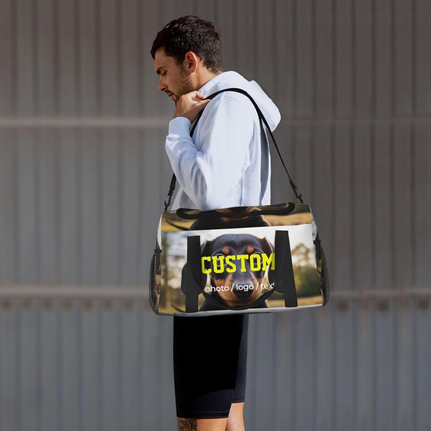 Private Label Big Sports Duffle Bag with Custom Logo Photo Name Text Personalization Travel Gym Weekender Workout Bag Manufacturer