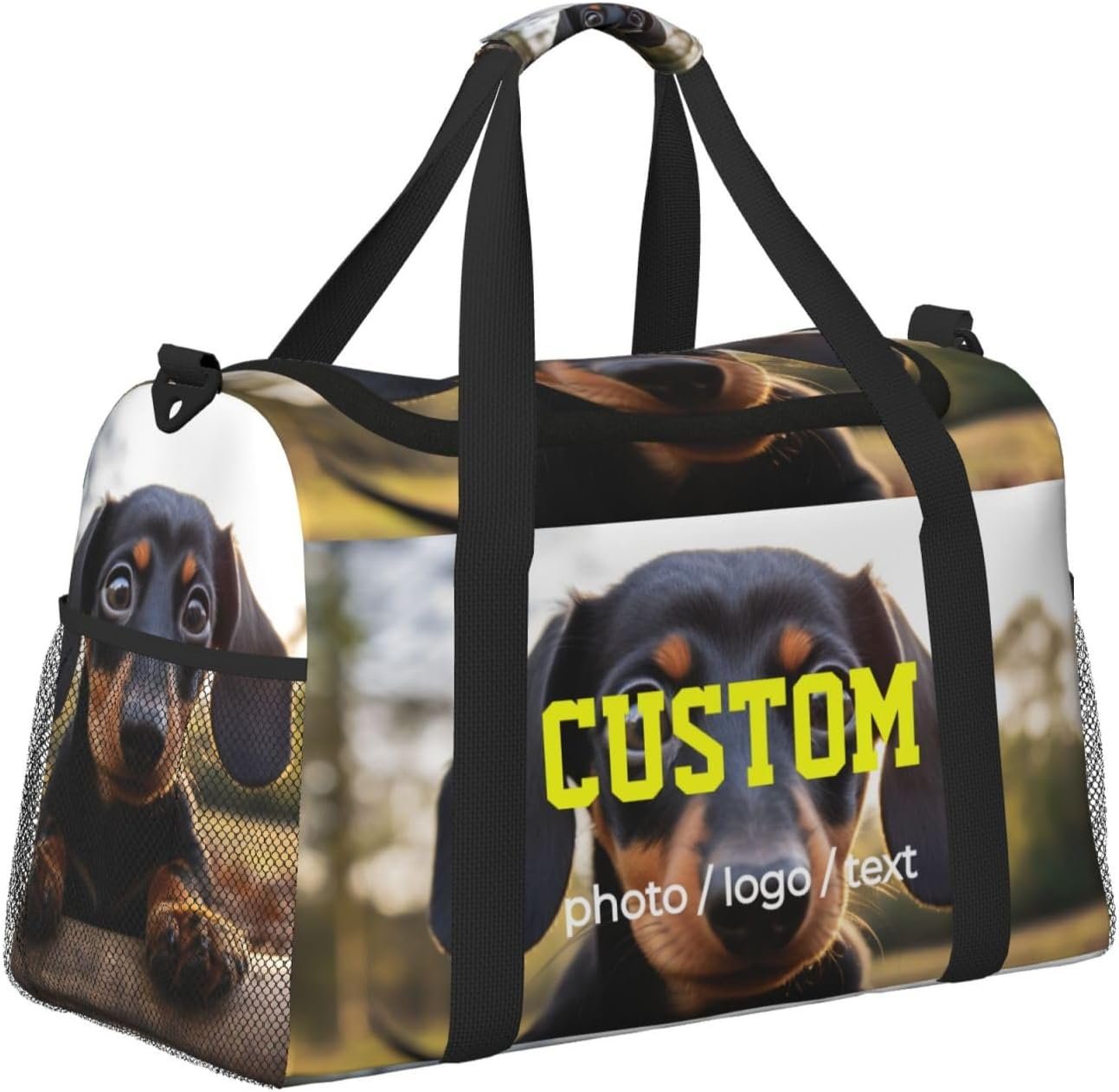 Private Label Big Sports Duffle Bag with Custom Logo Photo Name Text Personalization Travel Gym Weekender Workout Bag Manufacturer