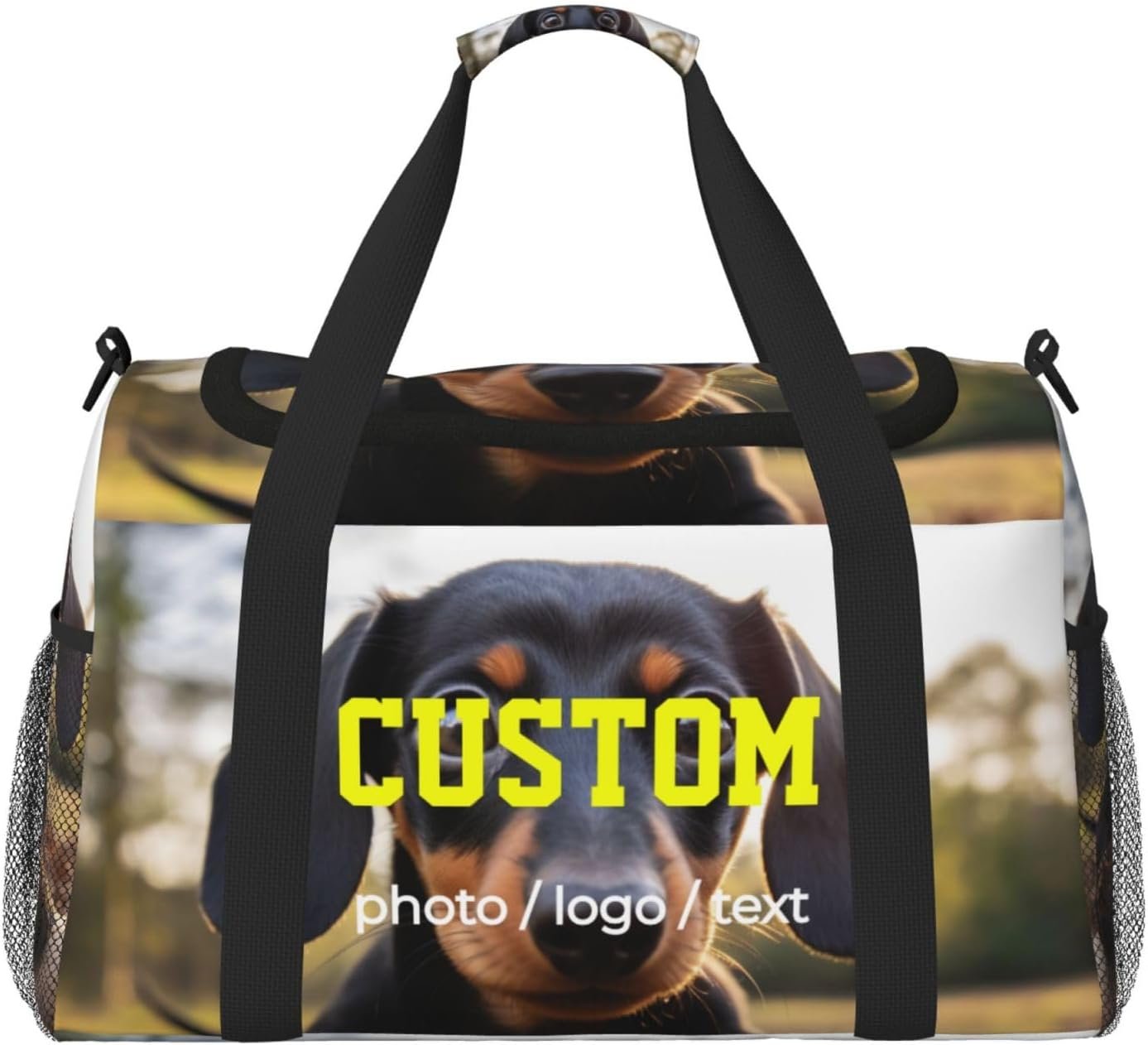 Private Label Big Sports Duffle Bag with Custom Logo Photo Name Text Personalization Travel Gym Weekender Workout Bag Manufacturer