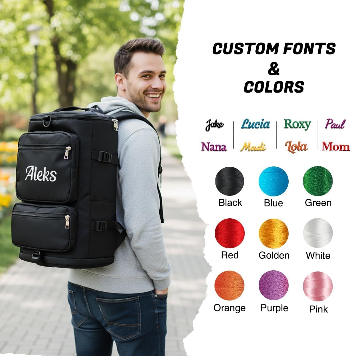 Custom Logo Sports Duffel Bag 35L Private Label Embroidered Gym Backpack for Men and Women with Shoe and Laptop Compartment Carry On Overnight Workout Travel Weekender Bag by Manufacturer Purple Custom Logo Sports Duffel Bag 35L Private Label Embroidered Gym Backpack for Men and Women with Shoe and Laptop Compartment Carry On Overnight Workout Travel Weekender Bag by Manufacturer Purple