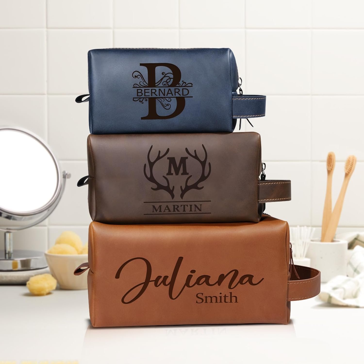 Private Label Personalized Leather Toiletry Bag for Men Custom Logo Engraved Name Travel Dopp Kit Manufacturer Groomsmen Husband Dad Boyfriend Gifts Wedding Anniversary Birthday Christmas Private Label Personalized Leather Toiletry Bag for Men Custom Logo Engraved Name Travel Dopp Kit Manufacturer Groomsmen Husband Dad Boyfriend Gifts Wedding Anniversary Birthday Christmas