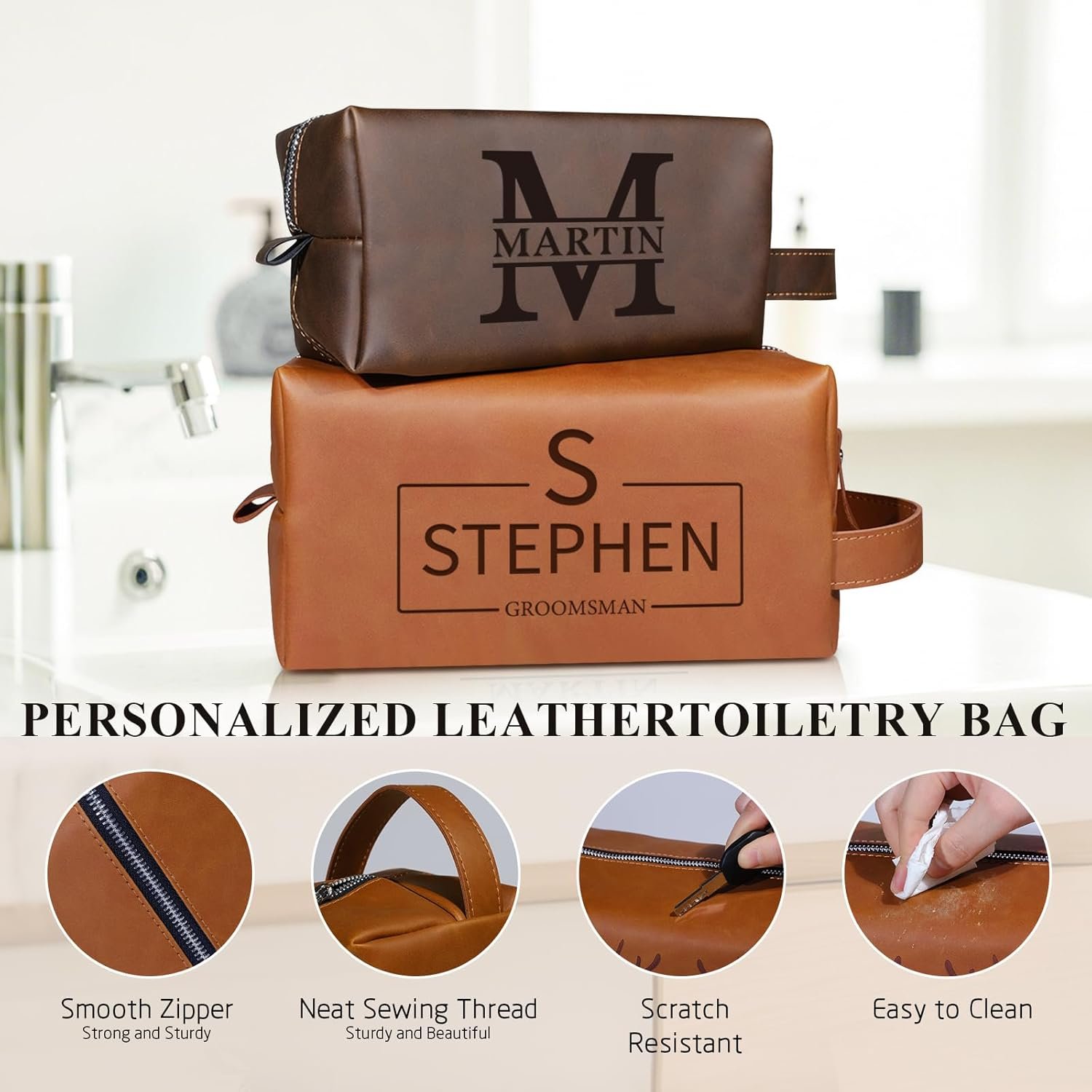 Private Label Personalized Leather Toiletry Bag for Men Custom Logo Engraved Name Travel Dopp Kit Manufacturer Groomsmen Husband Dad Boyfriend Gifts Wedding Anniversary Birthday Christmas Private Label Personalized Leather Toiletry Bag for Men Custom Logo Engraved Name Travel Dopp Kit Manufacturer Groomsmen Husband Dad Boyfriend Gifts Wedding Anniversary Birthday Christmas