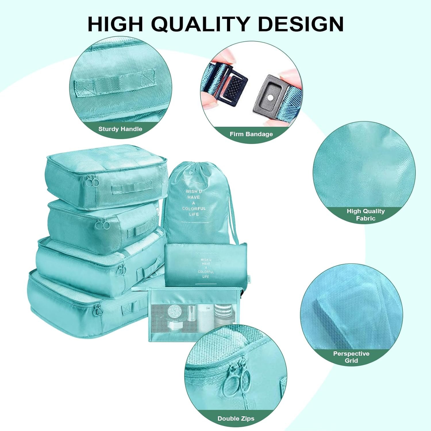 Custom Logo 11-Piece Packing Cubes for Travel Gifts for Women Mom Anti-Tearing Suitcase Organizer for Luggage Shoe and Hanging Toiletry Bag Toiletries Travel Bottles Private Label 3 Portable Toothbrush Cases Factory Green