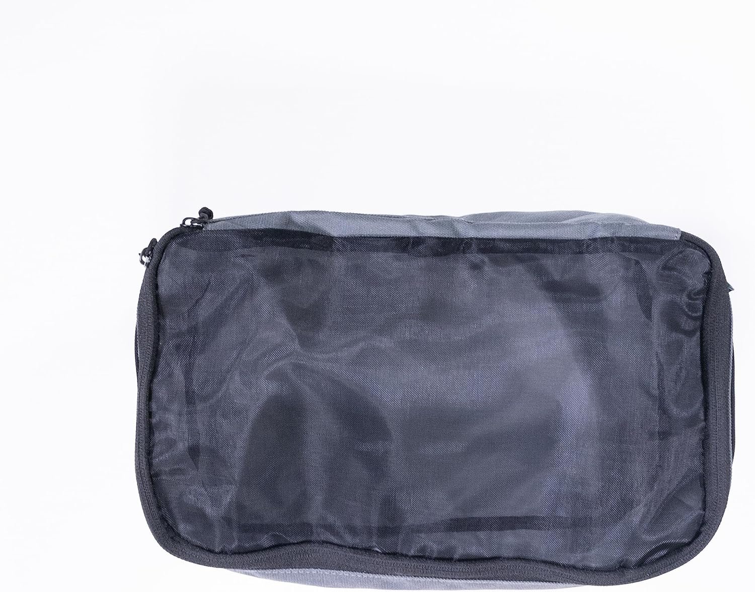 Private Label Medium Custom Logo Packing Cube with Transparent Mesh Top from Factory - Charcoal Gray