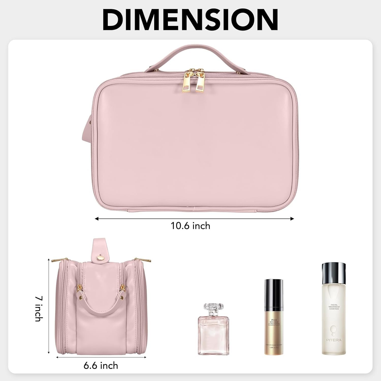 Private Label Women's Large Capacity Travel Makeup Bag Cosmetic Portable Organizer Manufacturer Large Opening Waterproof Toiletry Storage Vertical Free-Standing Brush Holder Easy Access Custom Logo Pink Private Label Women's Large Capacity Travel Makeup Bag Cosmetic Portable Organizer Manufacturer Large Opening Waterproof Toiletry Storage Vertical Free-Standing Brush Holder Easy Access Custom Logo Pink