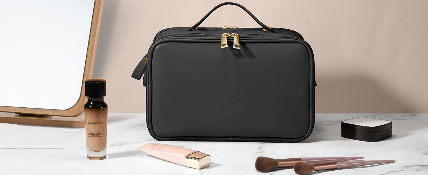 Private Label Women's Large Capacity Travel Makeup Bag Cosmetic Portable Organizer Manufacturer Large Opening Waterproof Toiletry Storage Vertical Free-Standing Brush Holder Easy Access Custom Logo Pink Private Label Women's Large Capacity Travel Makeup Bag Cosmetic Portable Organizer Manufacturer Large Opening Waterproof Toiletry Storage Vertical Free-Standing Brush Holder Easy Access Custom Logo Pink