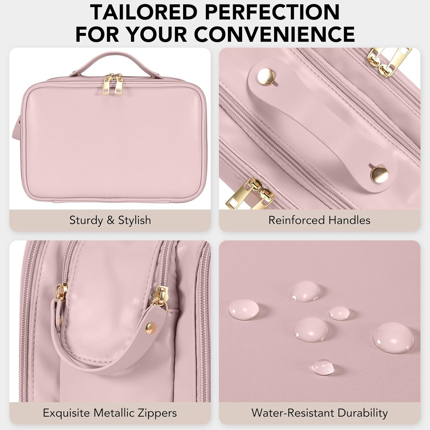 Private Label Women's Large Capacity Travel Makeup Bag Cosmetic Portable Organizer Manufacturer Large Opening Waterproof Toiletry Storage Vertical Free-Standing Brush Holder Easy Access Custom Logo Pink Private Label Women's Large Capacity Travel Makeup Bag Cosmetic Portable Organizer Manufacturer Large Opening Waterproof Toiletry Storage Vertical Free-Standing Brush Holder Easy Access Custom Logo Pink