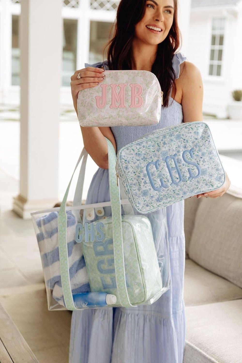 Custom Logo Personalized Clear Coated Pouch Medium Large XL Toiletry Bag with Embroidered Applique Monogram Private Label Makeup Travel Organizer Easy Clean Cosmetic Bag Manufacturer Custom Logo Personalized Clear Coated Pouch Medium Large XL Toiletry Bag with Embroidered Applique Monogram Private Label Makeup Travel Organizer Easy Clean Cosmetic Bag Manufacturer