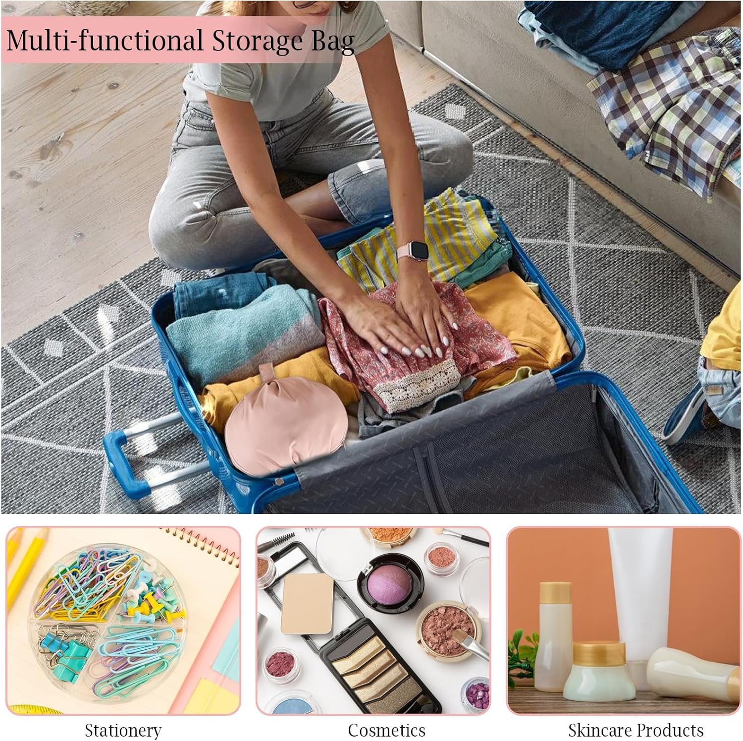 Private Label Travel Underwear Packing Cube for Women Custom Logo Portable Luggage Organizer Manufacturer Multi-Compartment Storage Bag for Clothes Bras and Accessories Ideal for Suitcases and Carry-Ons