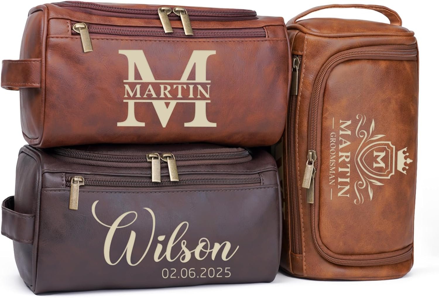 Private Label Toiletry Bag for Men Custom Logo Monogram Water-Resistant Mens Travel Organizer with Multiple Compartments Manufacturer Groomsmen Valentines Day Gifts